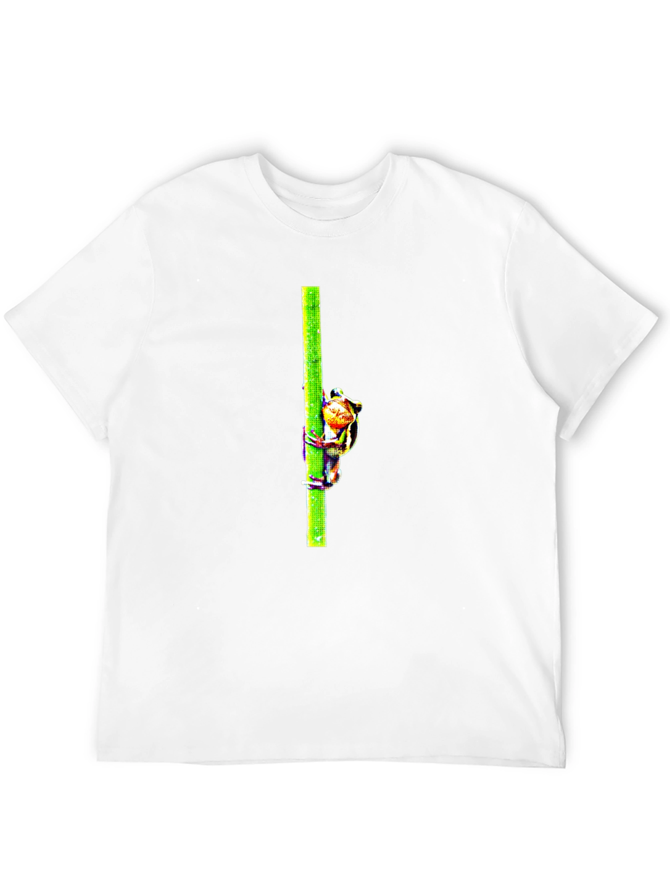 Frog On Bamboo Graphic Tee - Mens Black T-Shirt