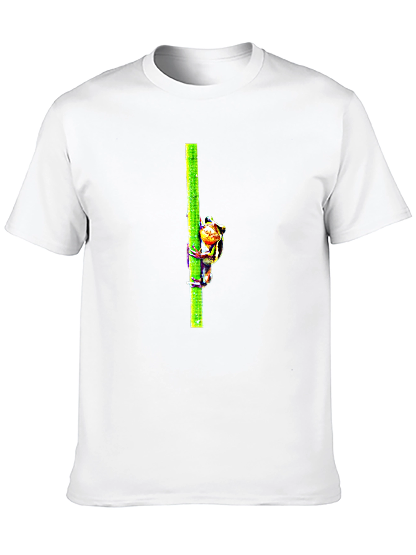 Frog On Bamboo Graphic Tee - Mens Black T-Shirt