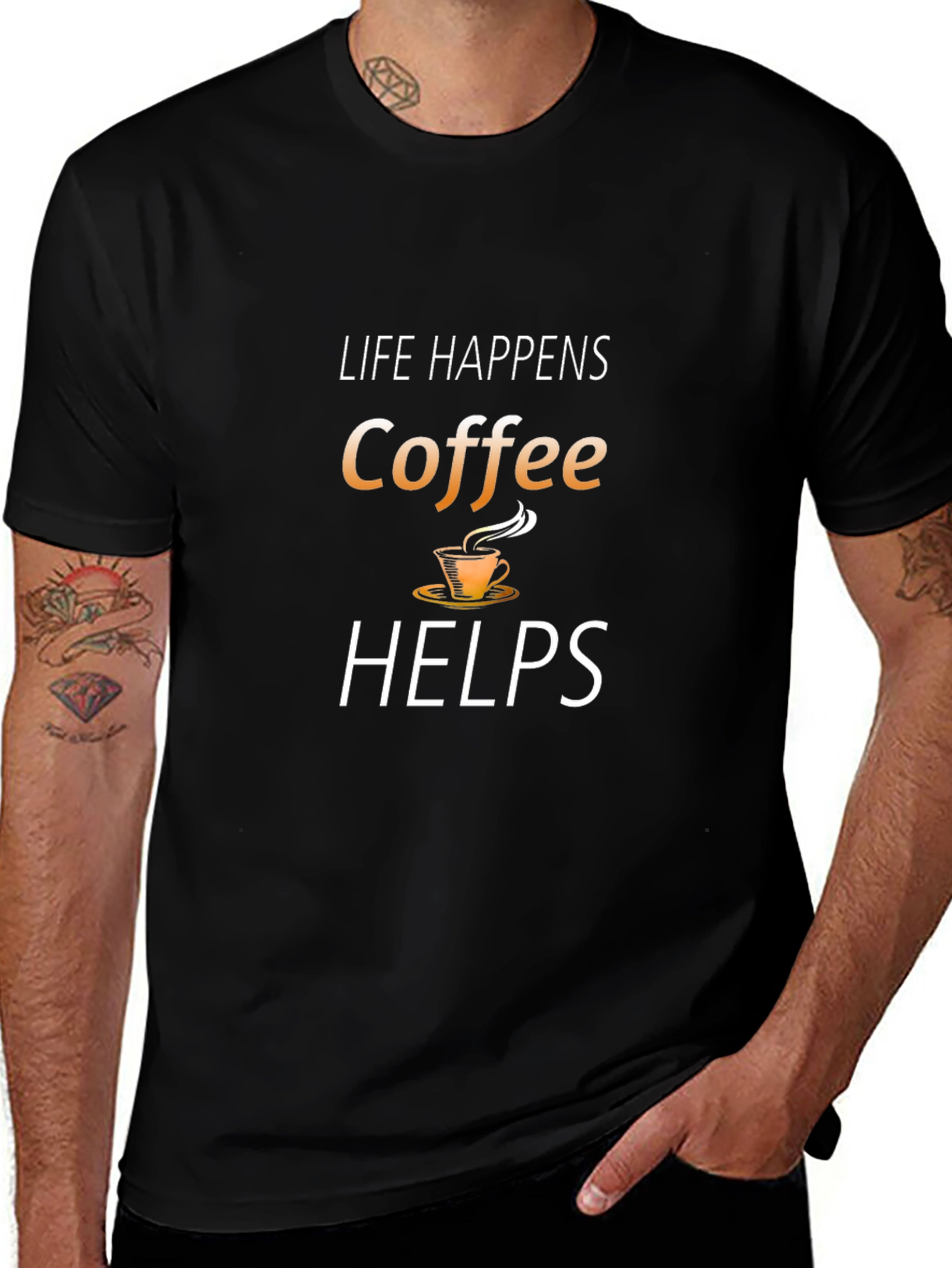 Life Happens Coffee Helps Graphic T-Shirt