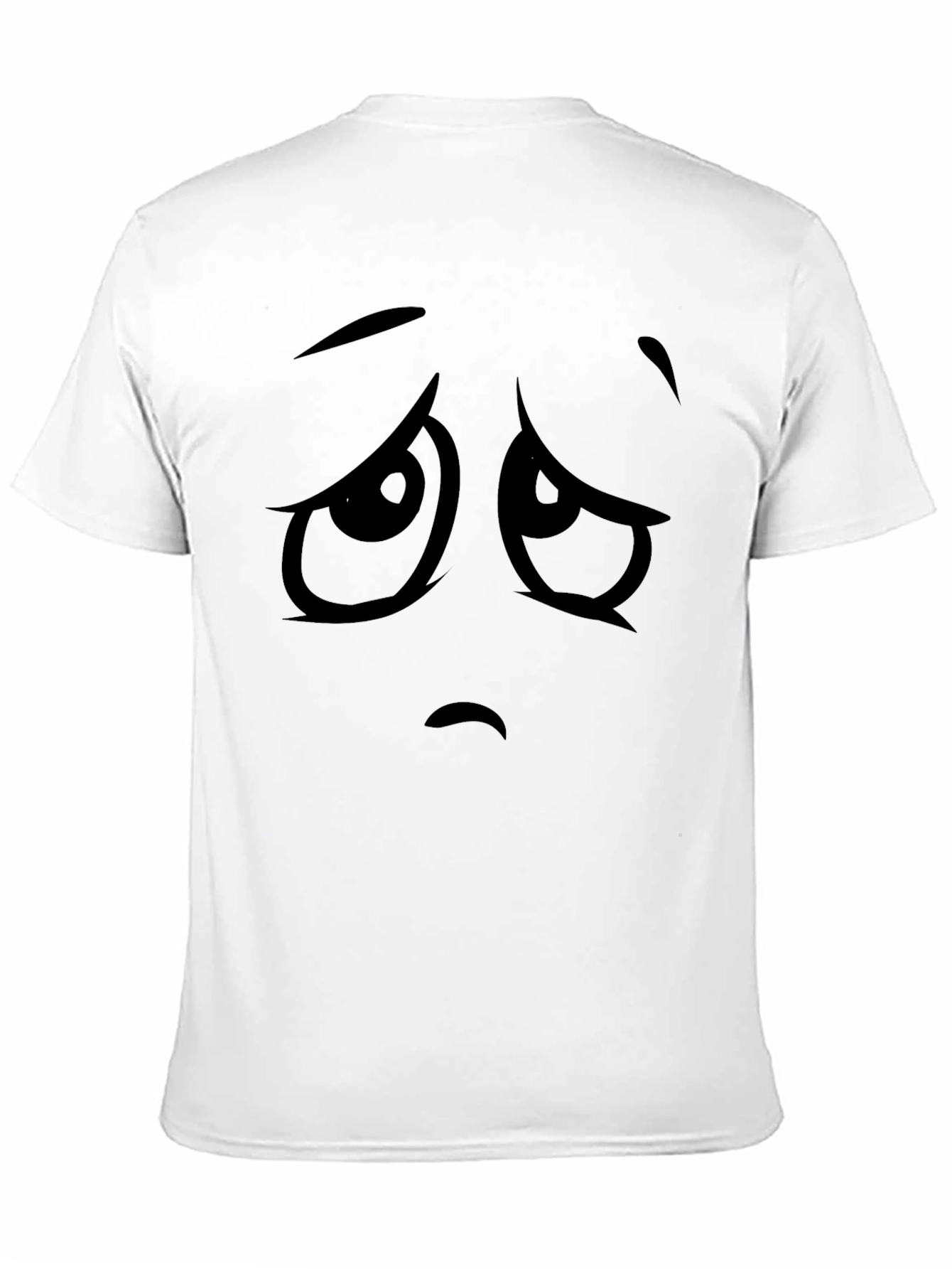 Sad Face Graphic Black T-Shirt
