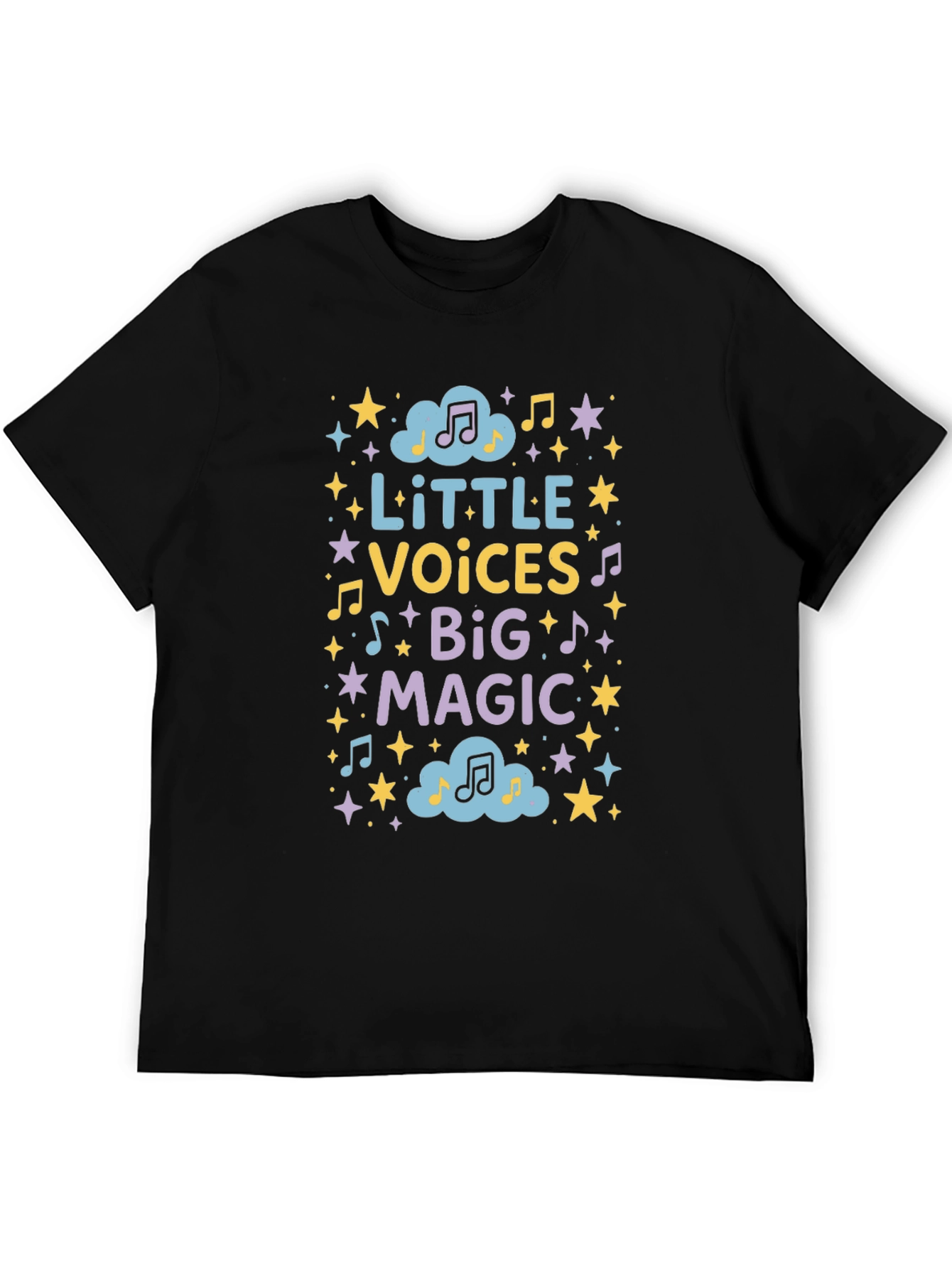 Little Voices Big Magic T-Shirt - Black Crew Neck