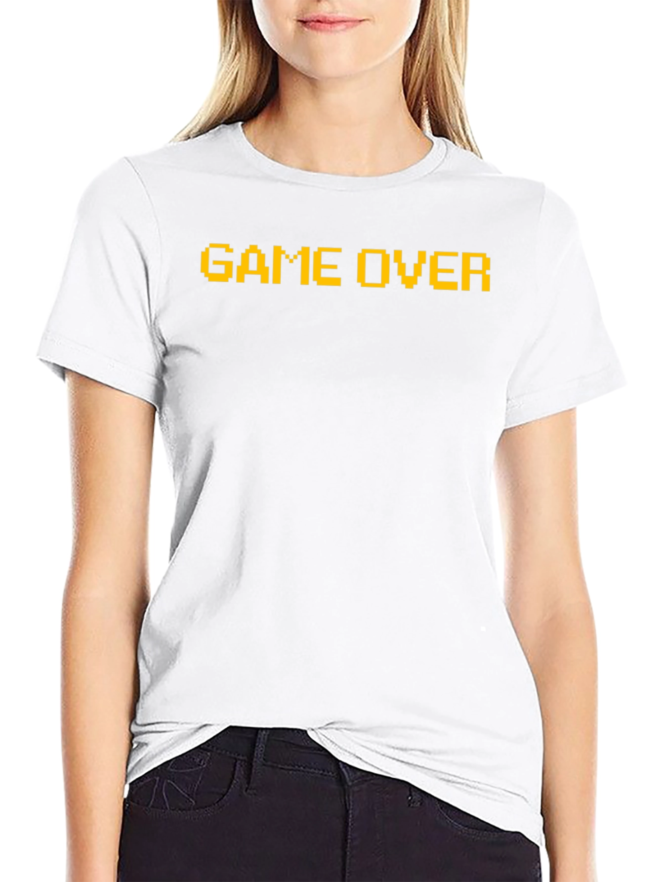 Game Over Pixel Art Graphic Tee - Black