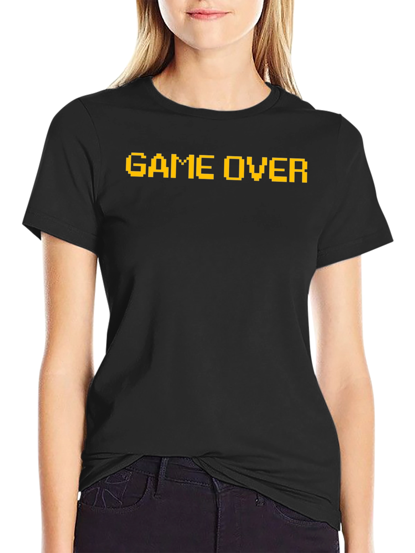 Game Over Pixel Art Graphic Tee - Black