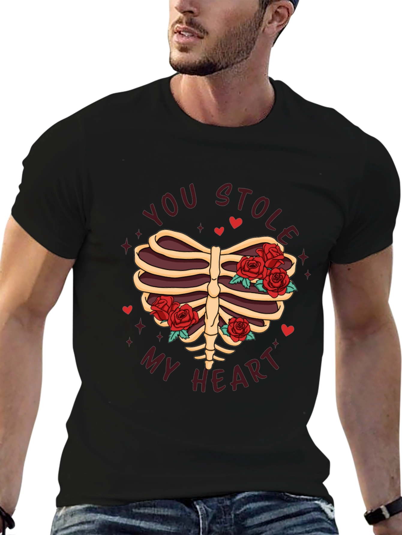 You Stole My Heart Rib Cage Graphic Tee