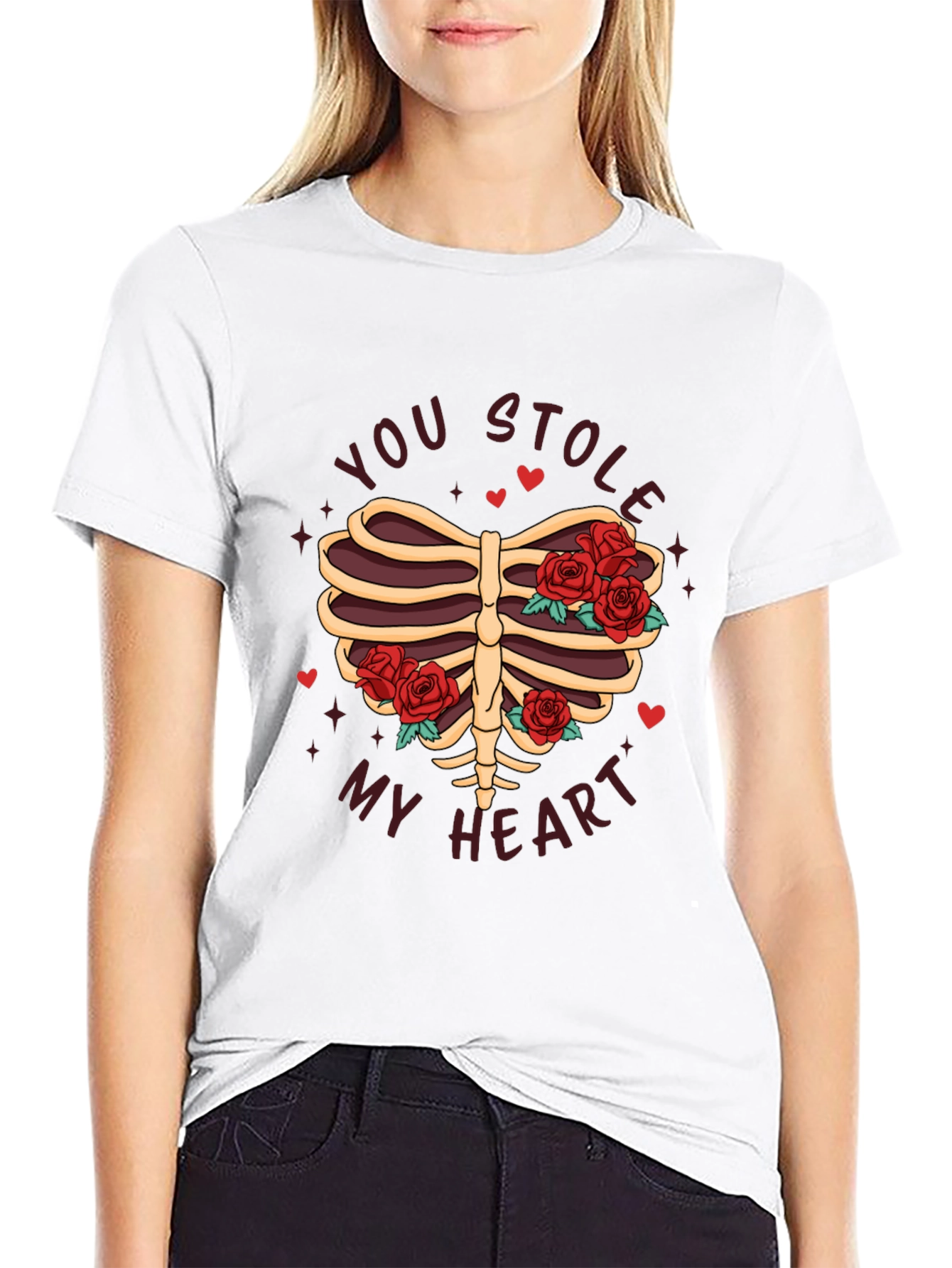 You Stole My Heart Rib Cage Graphic Tee