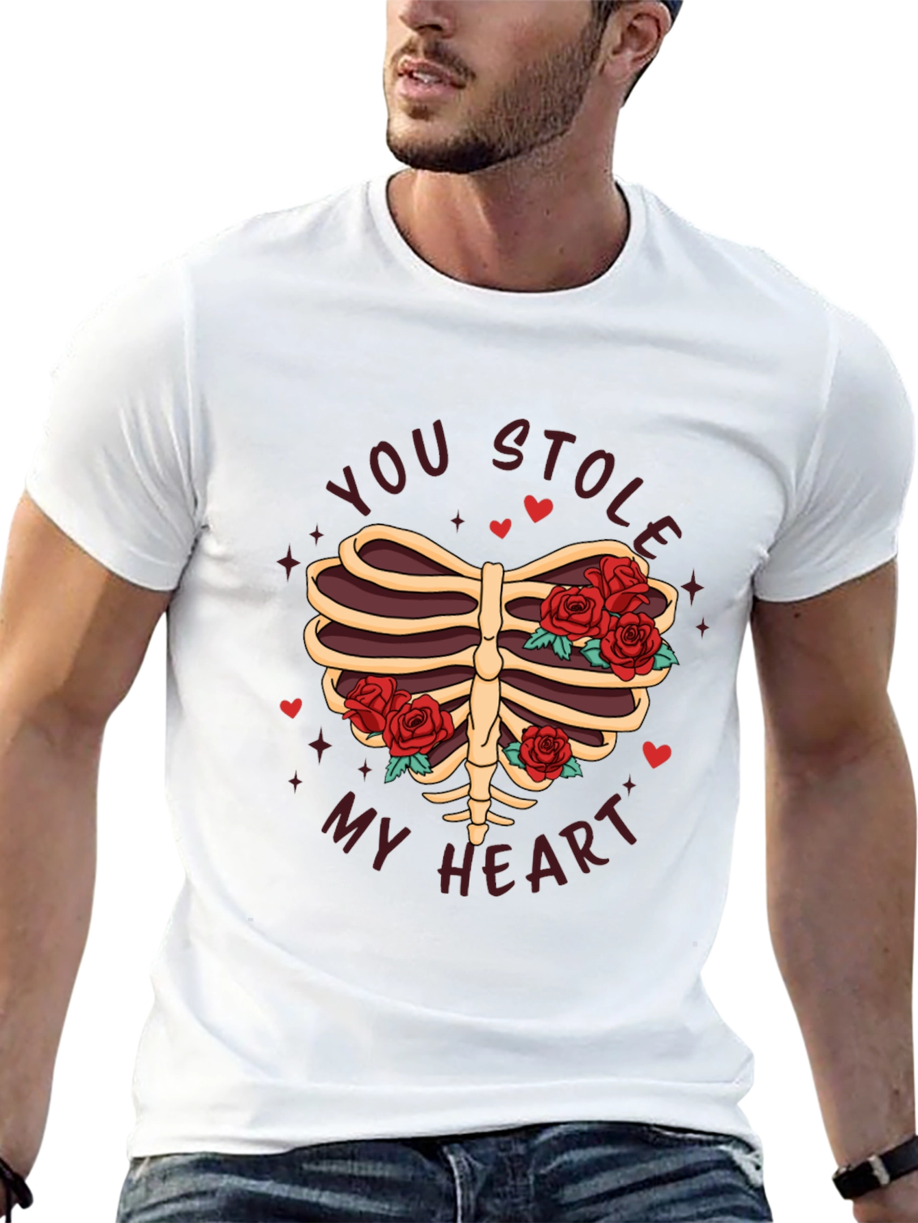 You Stole My Heart Rib Cage Graphic Tee