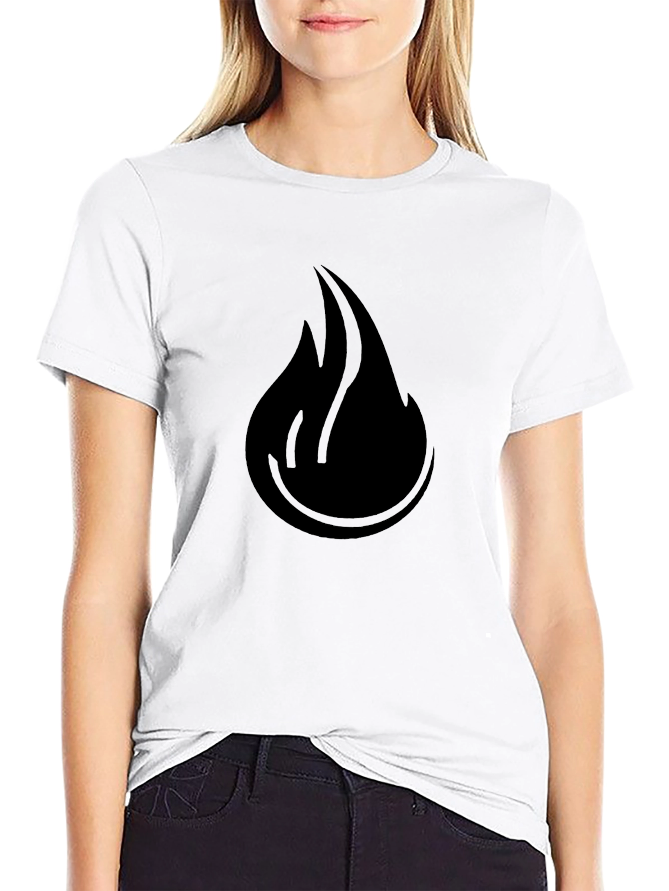 Flame Graphic Black T-Shirt