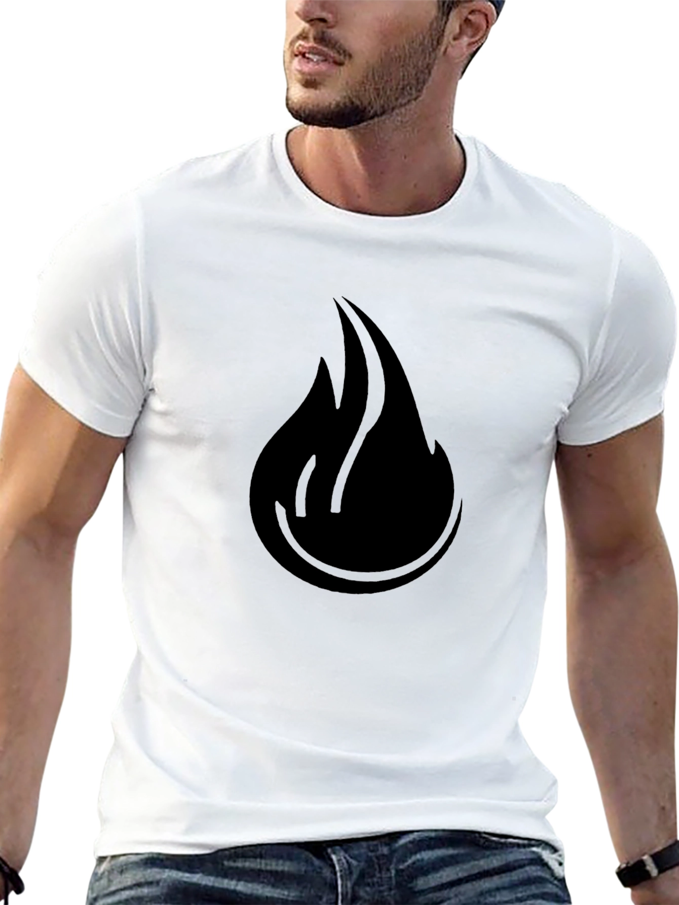 Flame Graphic Black T-Shirt