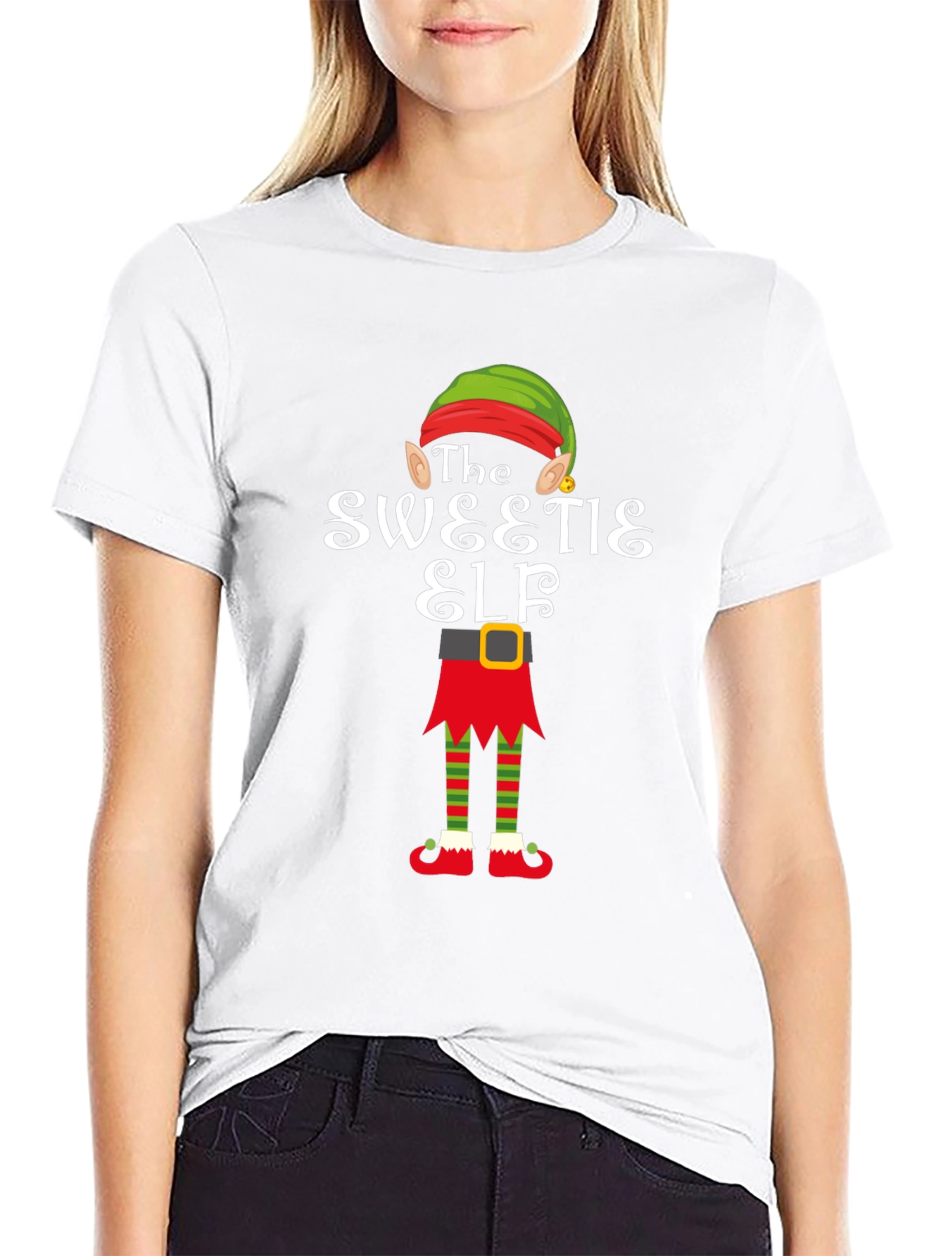 Sweetie Elf Christmas Graphic Tee