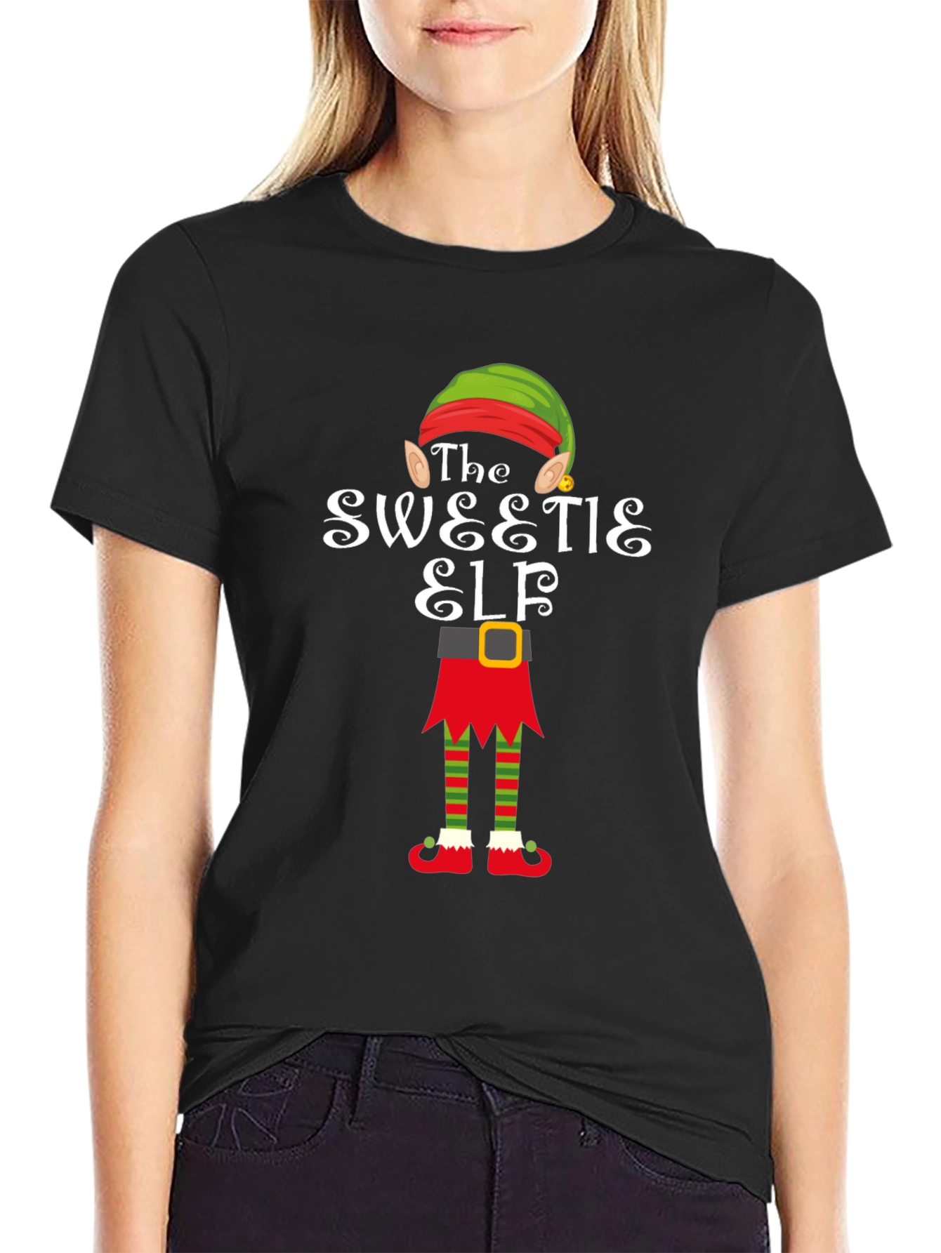 Sweetie Elf Christmas Graphic Tee
