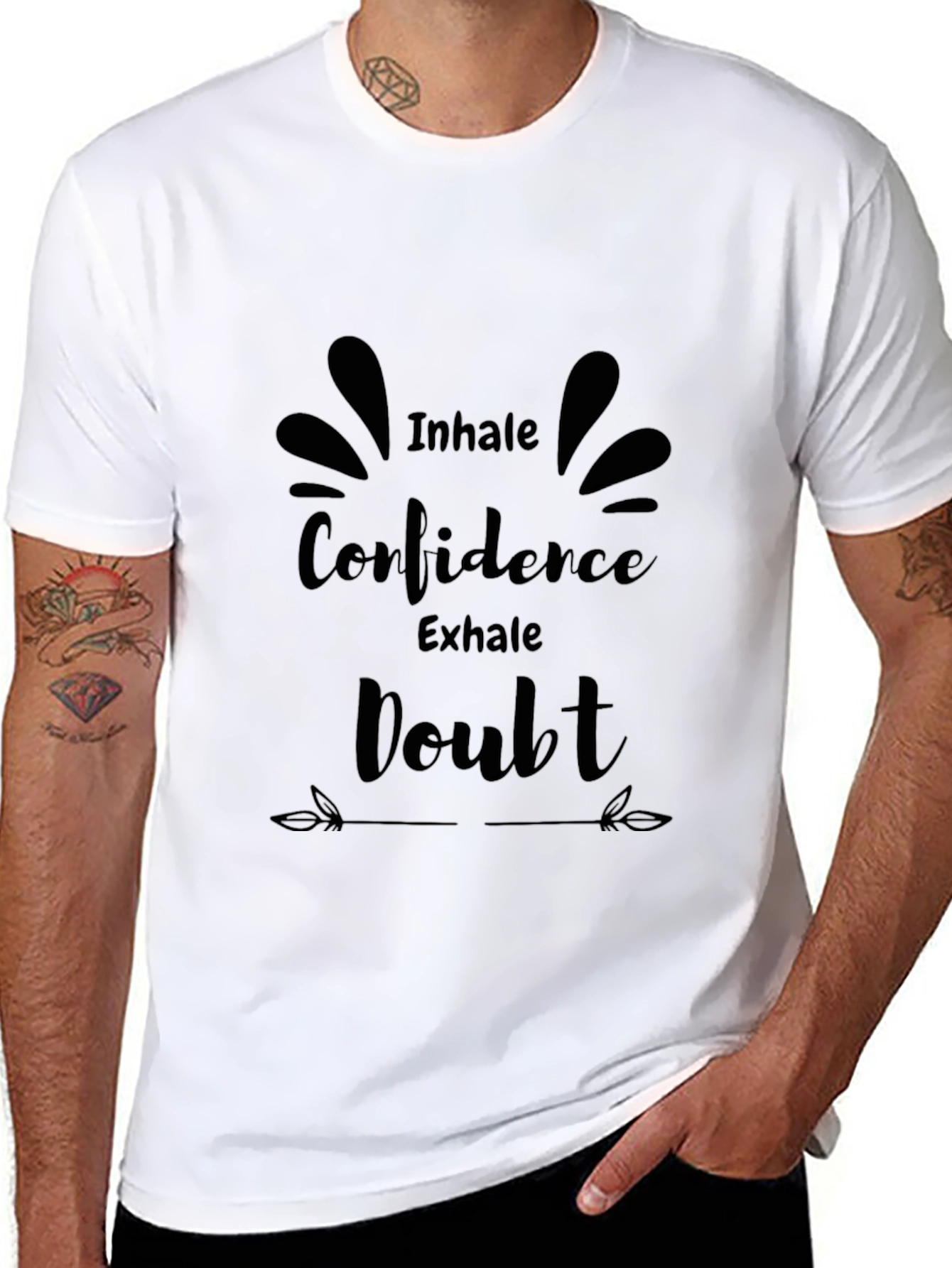 Inhale Confidence Exhale Doubt Black T-Shirt