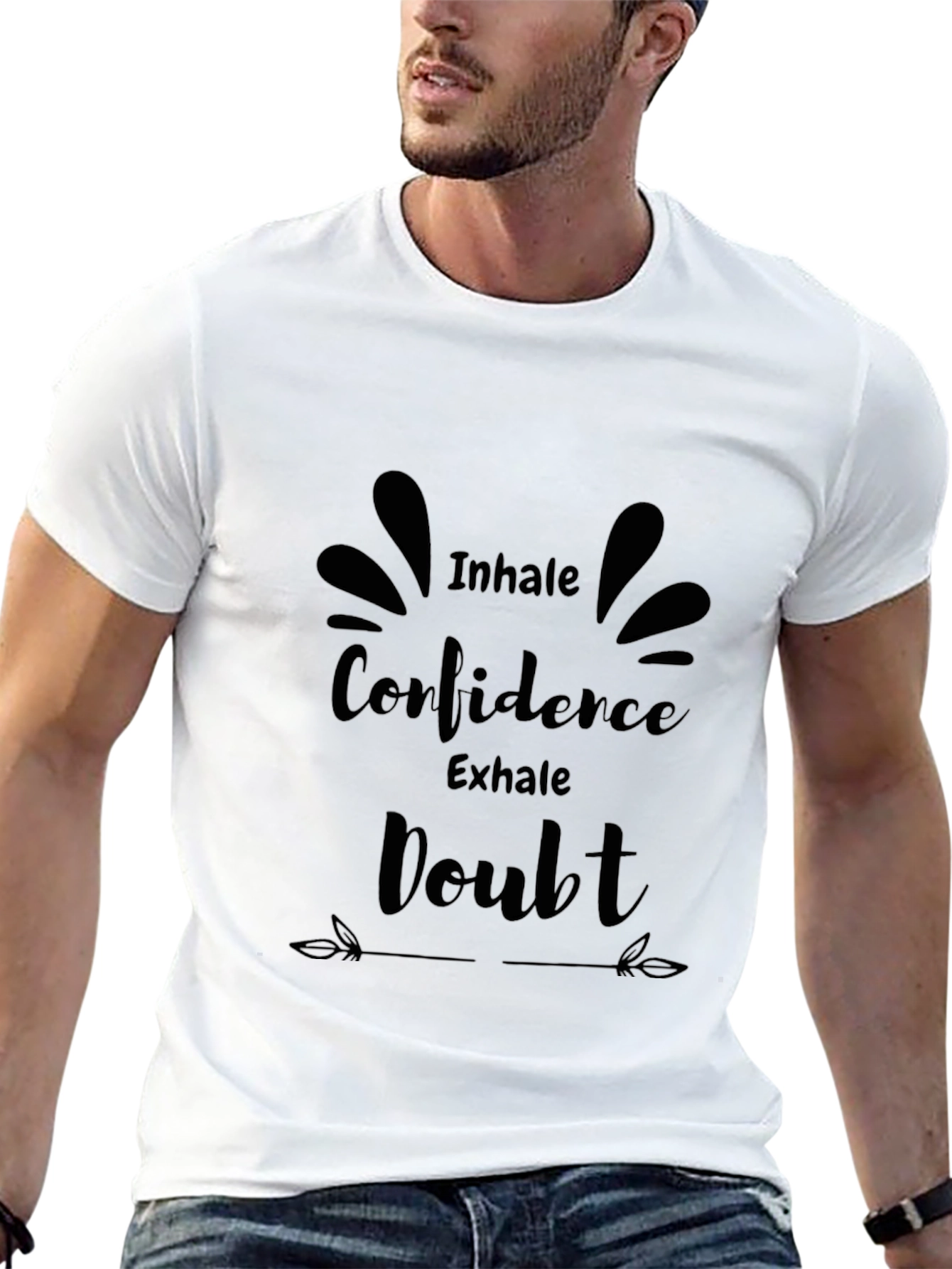 Inhale Confidence Exhale Doubt Black T-Shirt