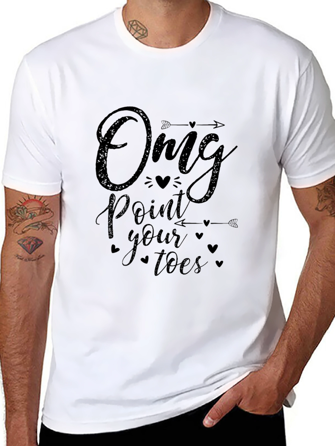 OMG Point Your Toes Black T-Shirt