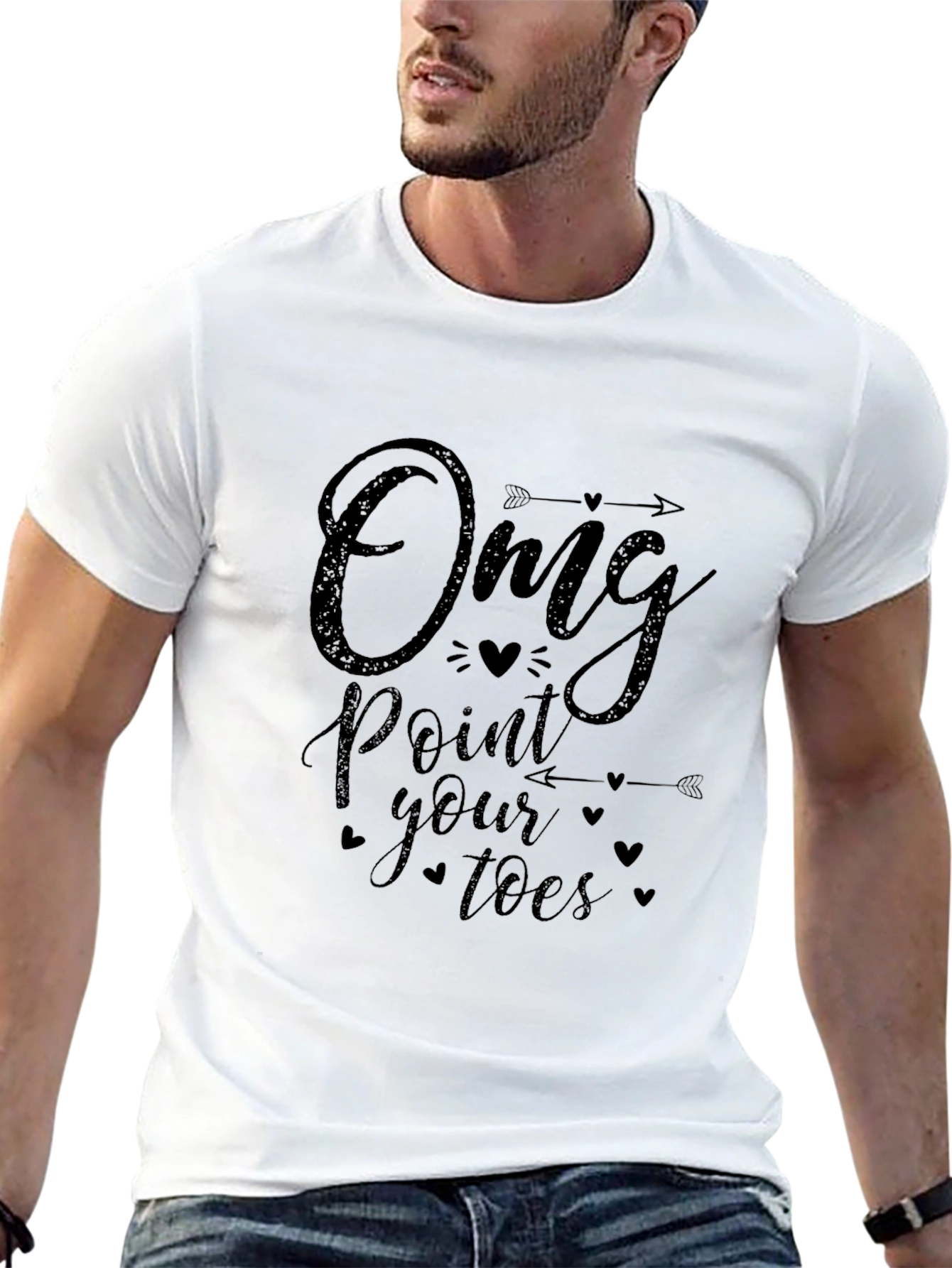 OMG Point Your Toes Black T-Shirt