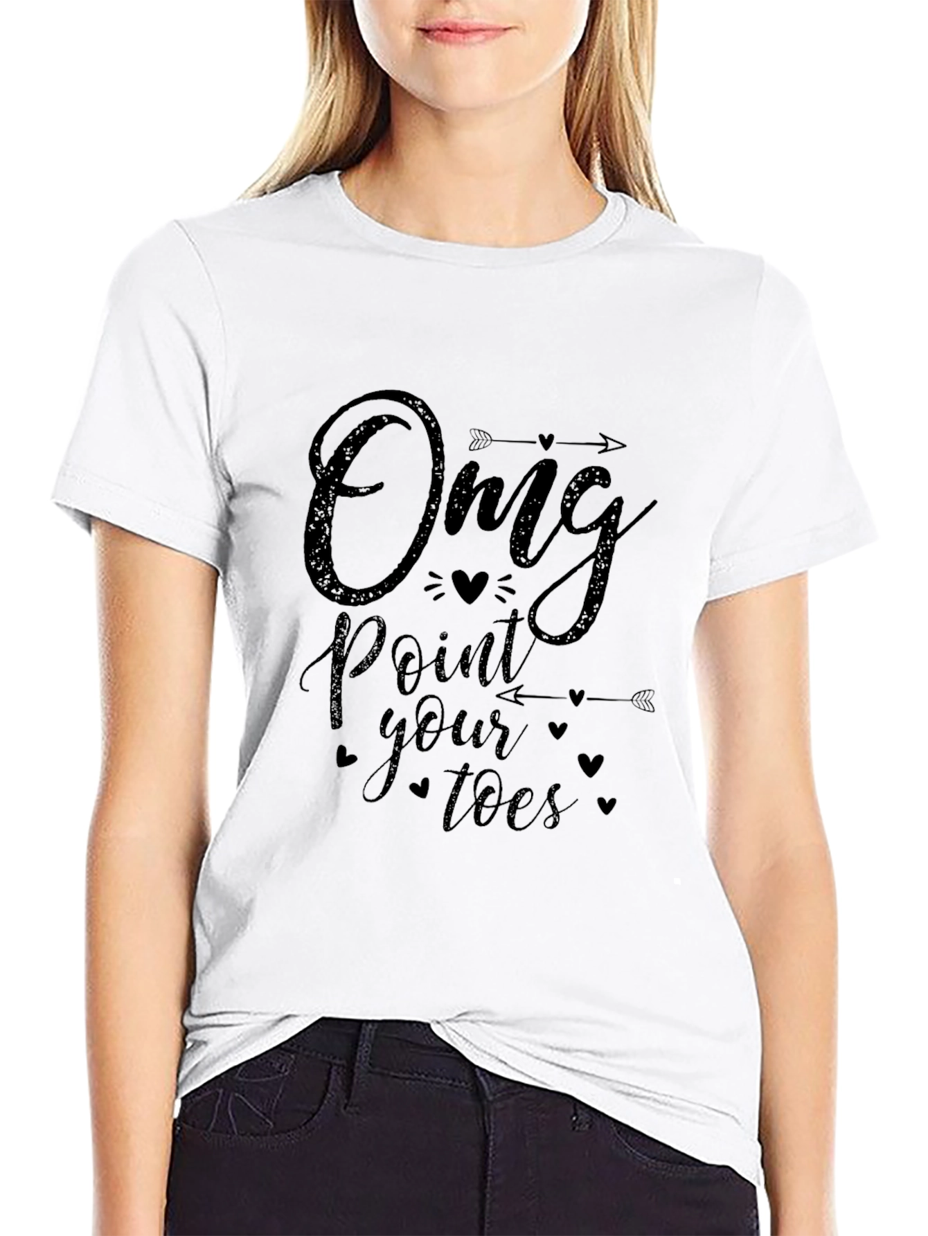 OMG Point Your Toes Black T-Shirt