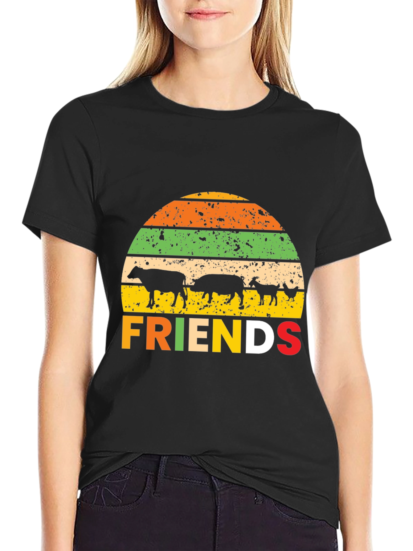 Farm Friends Graphic Tee - Retro Style
