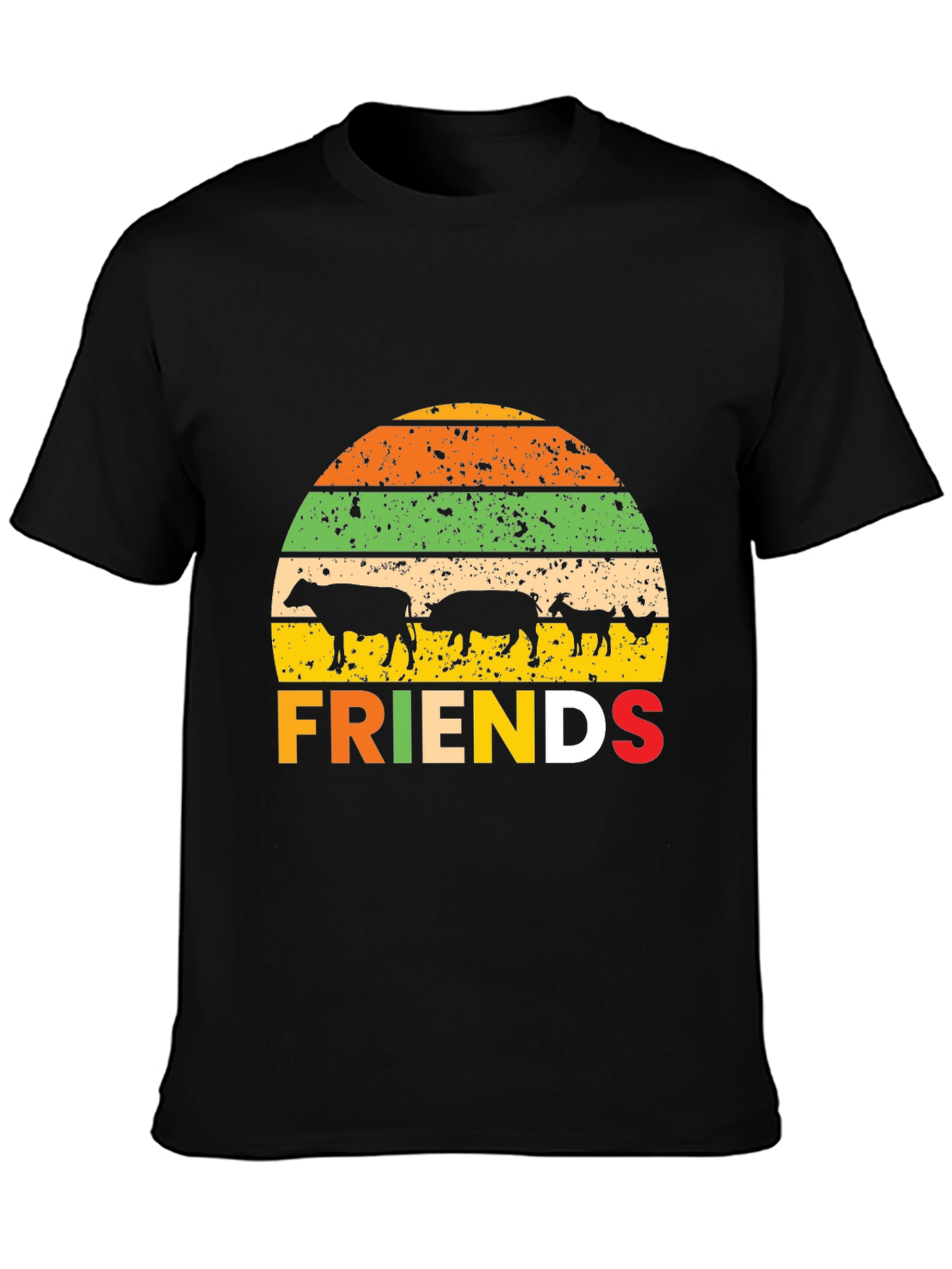Farm Friends Graphic Tee - Retro Style