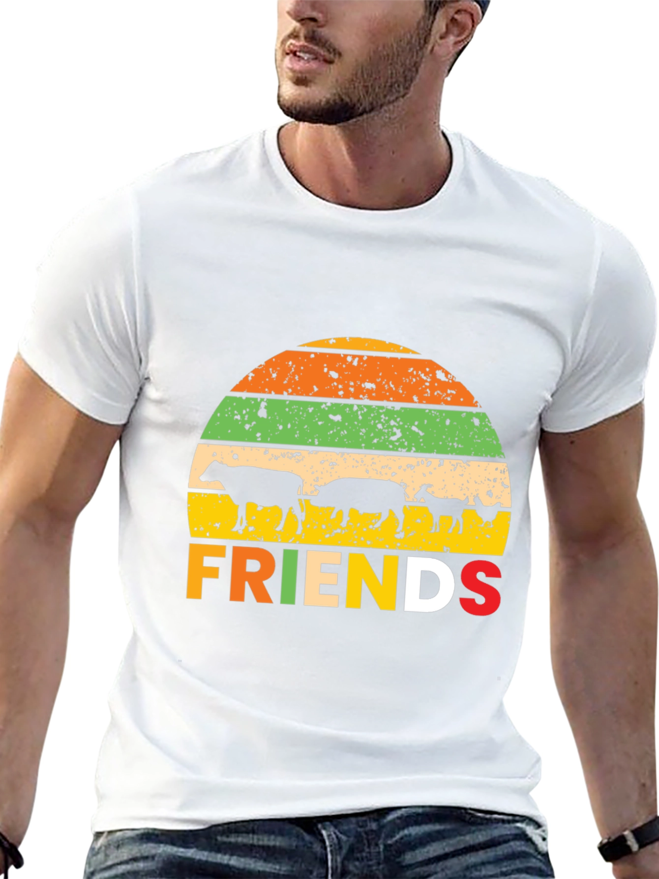 Farm Friends Graphic Tee - Retro Style