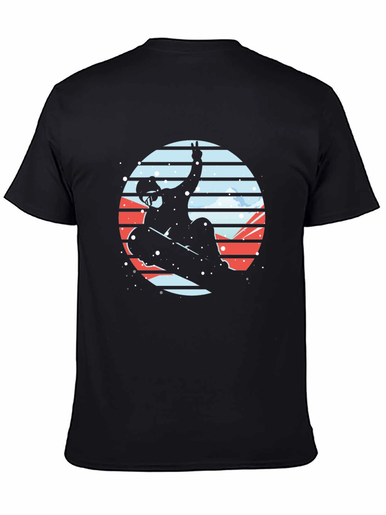 Snowboarder Silhouette Graphic Tee - Stylish & Unique Design