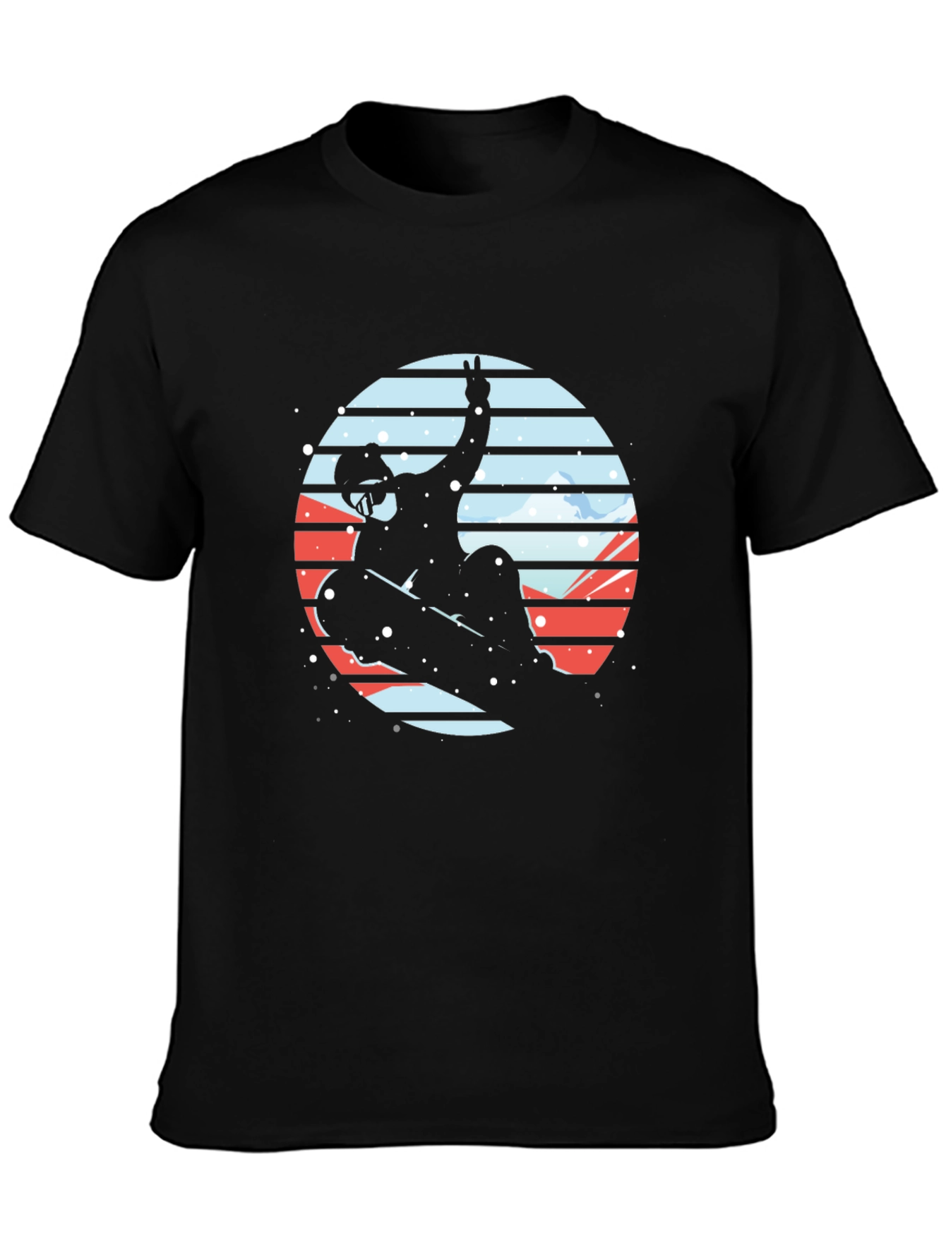 Snowboarder Silhouette Graphic Tee - Stylish & Unique Design