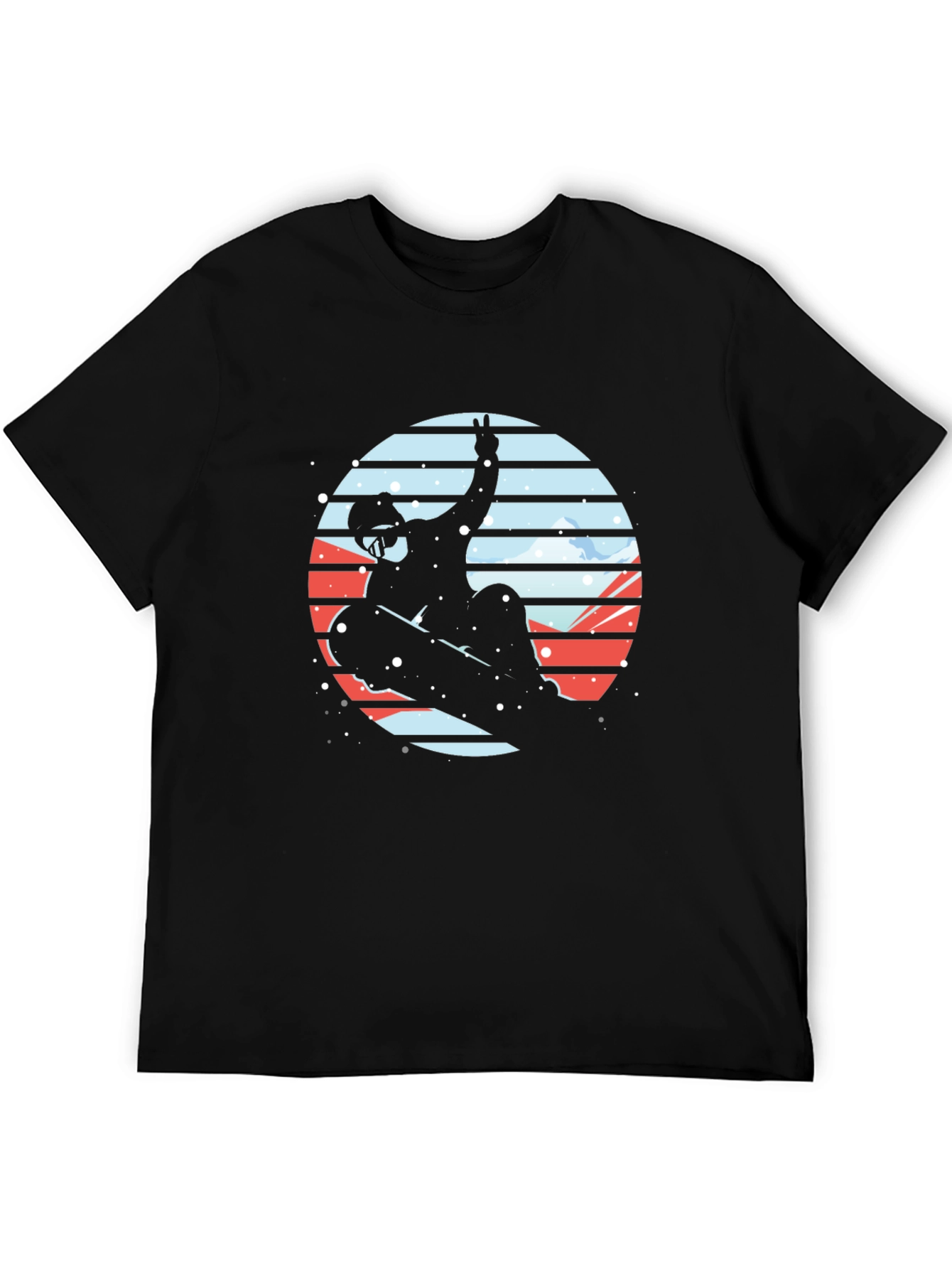 Snowboarder Silhouette Graphic Tee - Stylish & Unique Design