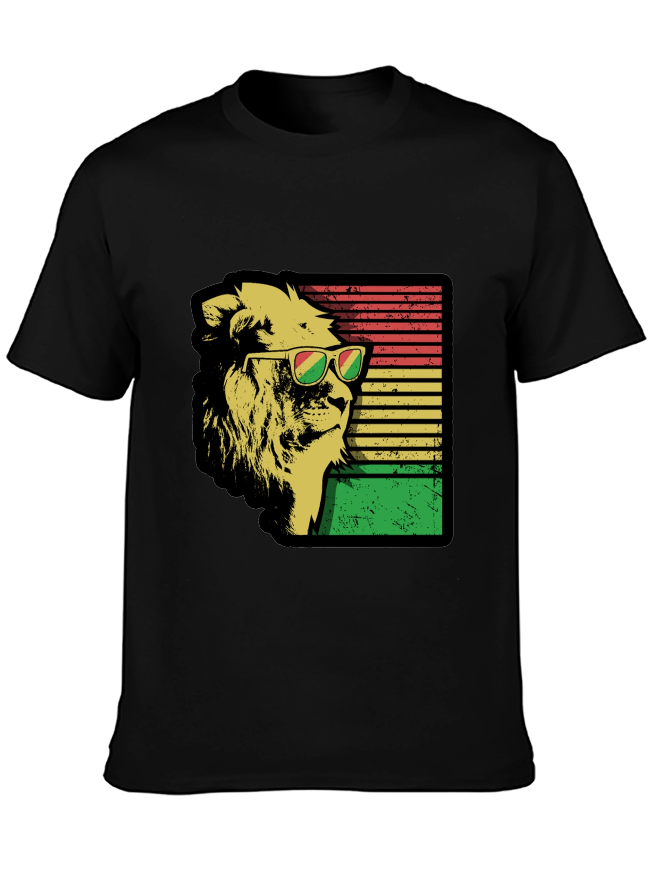 Cool Lion Graphic Tee - Reggae Rasta Style