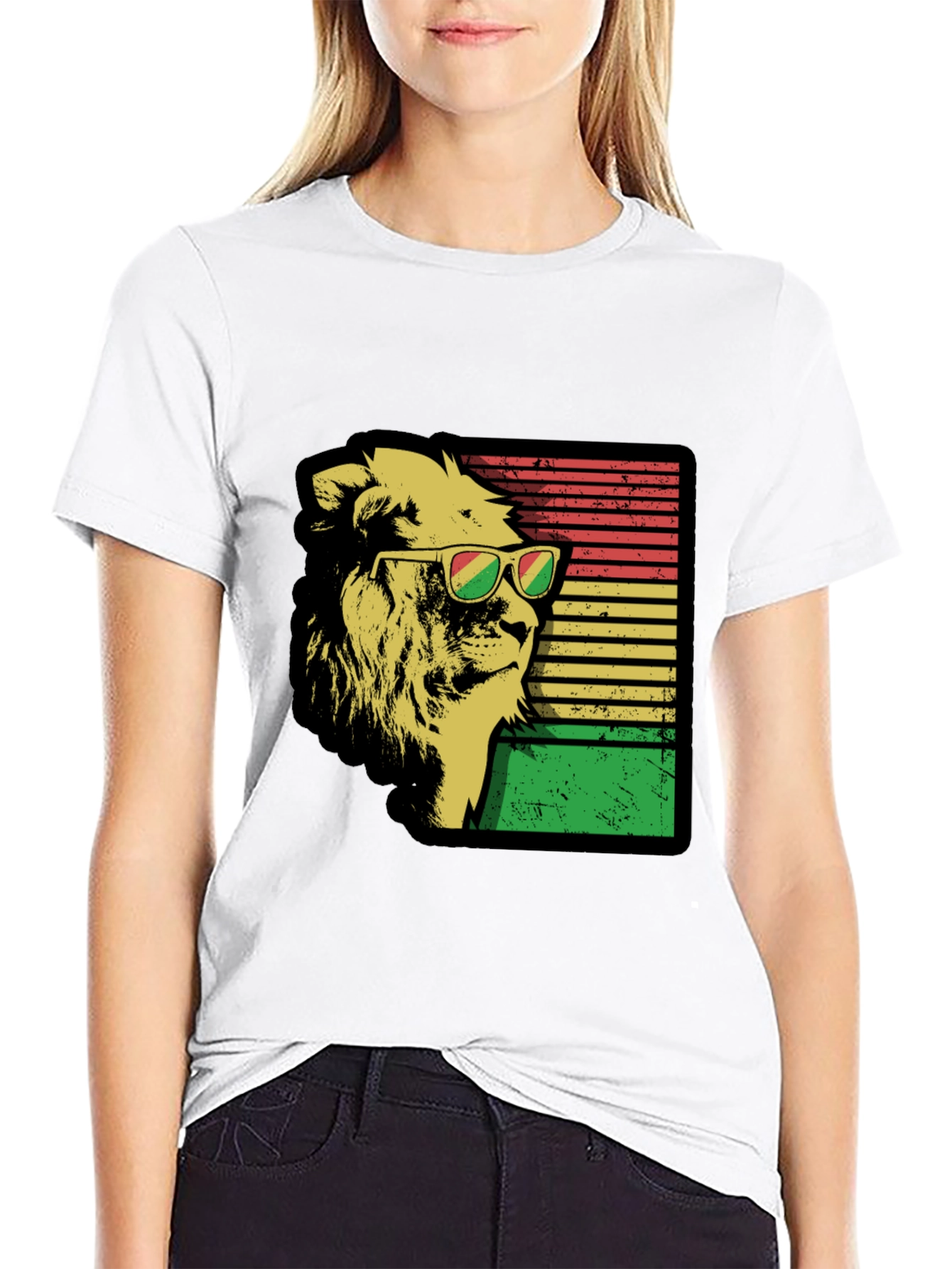 Cool Lion Graphic Tee - Reggae Rasta Style