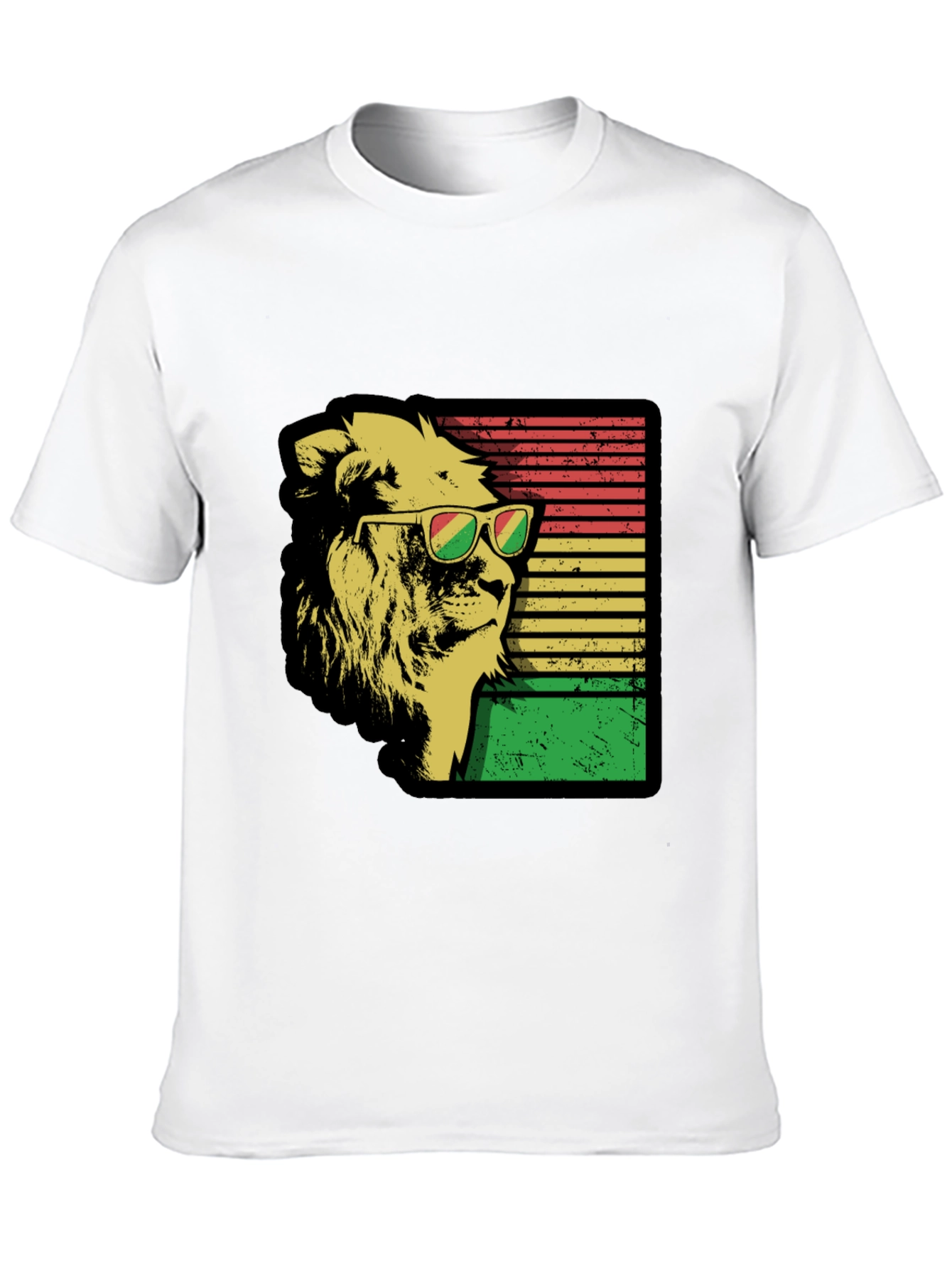 Cool Lion Graphic Tee - Reggae Rasta Style