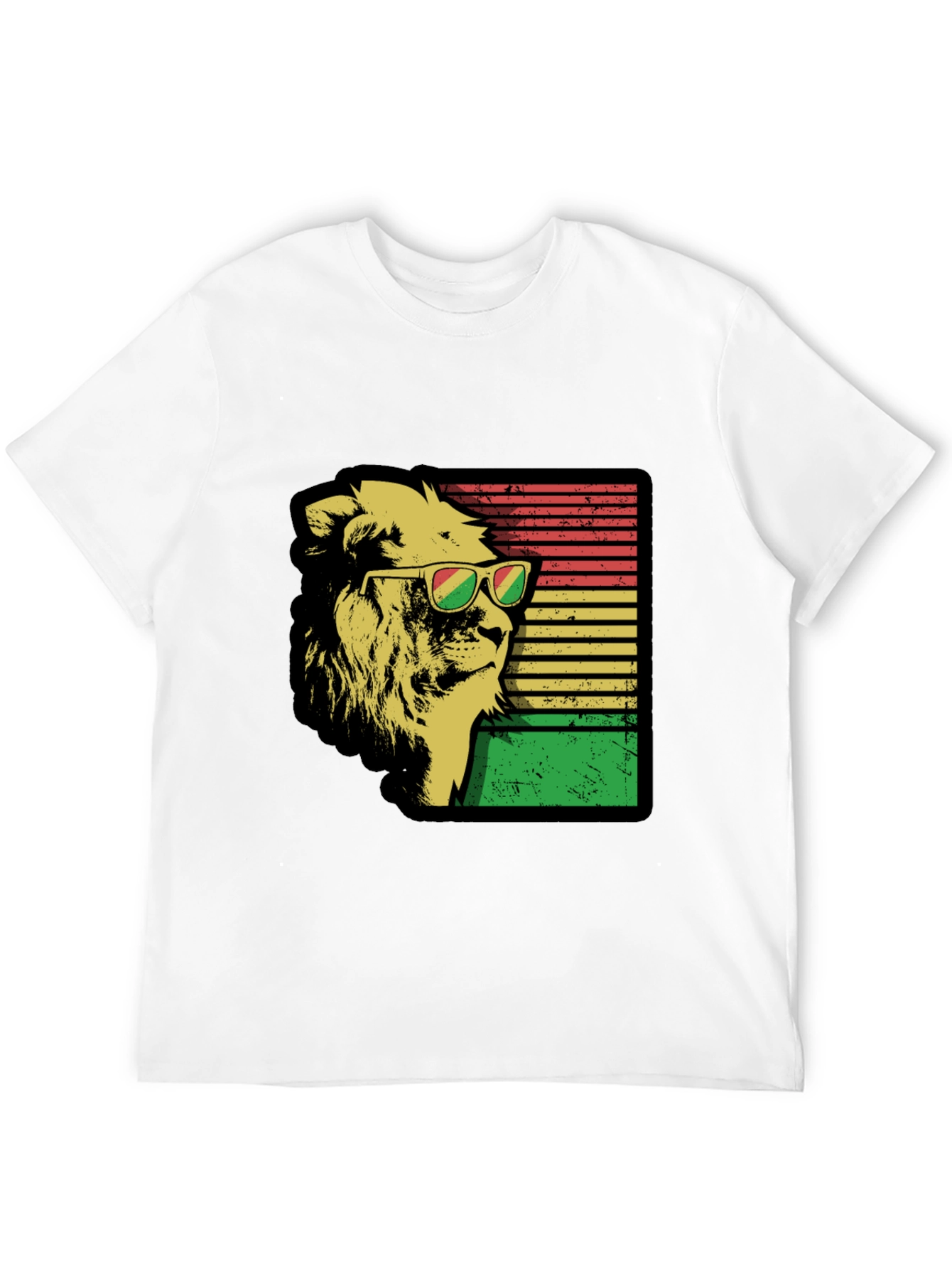 Cool Lion Graphic Tee - Reggae Rasta Style
