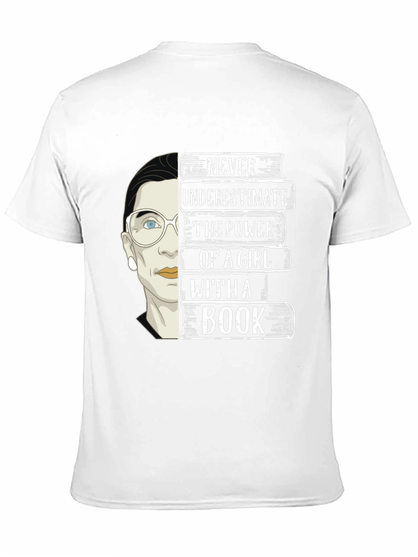 Never Underestimate Girl With a Book T-Shirt