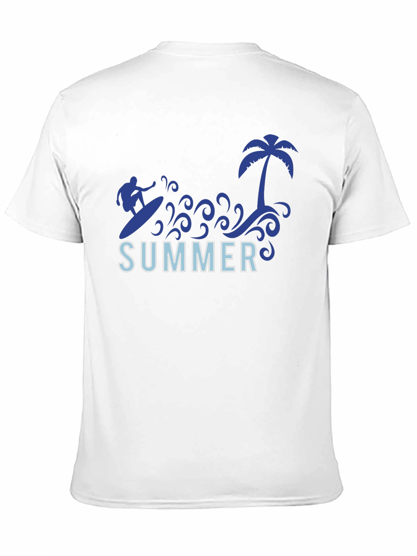 Summer Surf Tee - Palm Tree Surfer Graphic T-Shirt