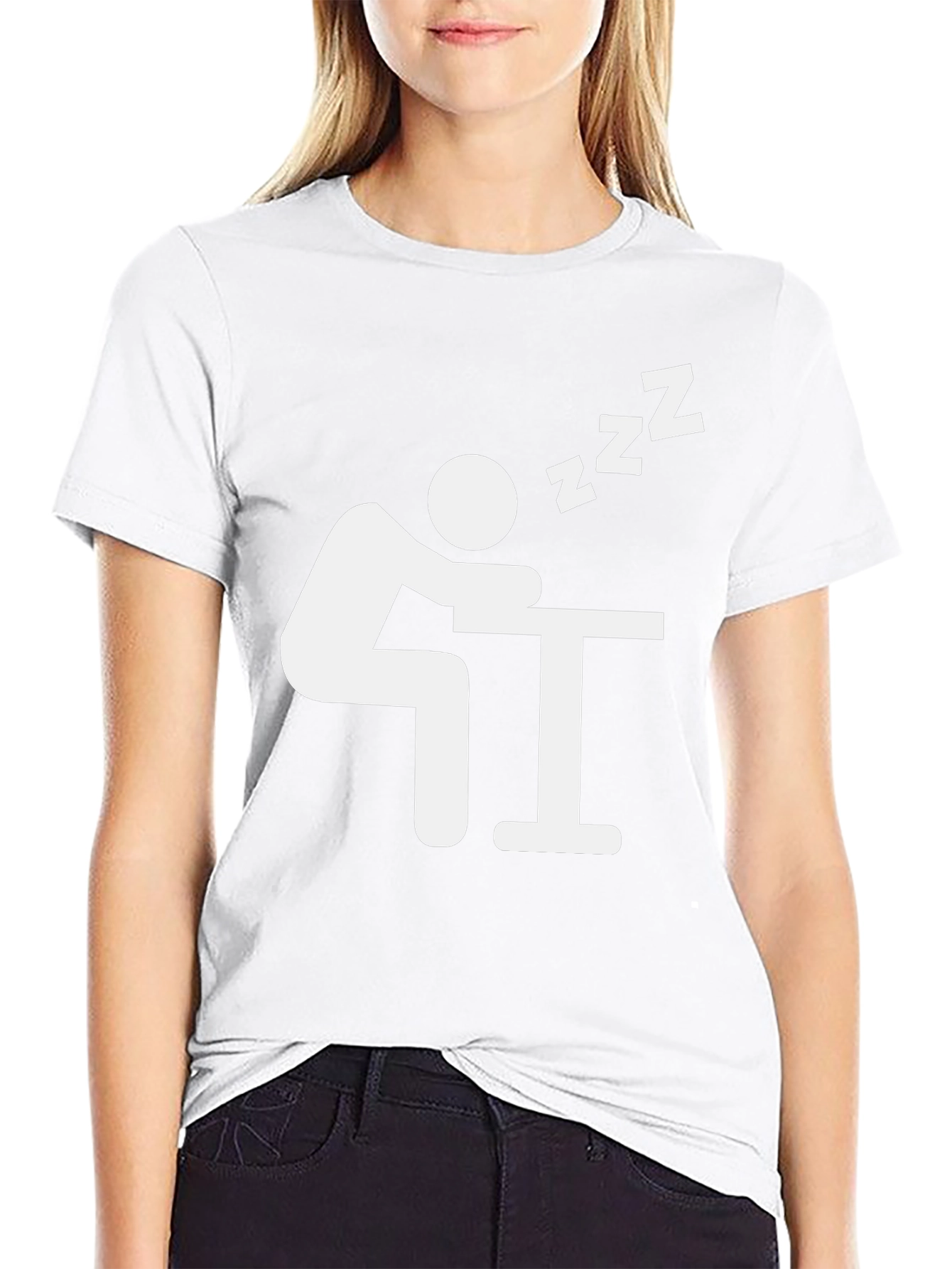 Nap Time T-Shirt - Black Crew Neck Tee