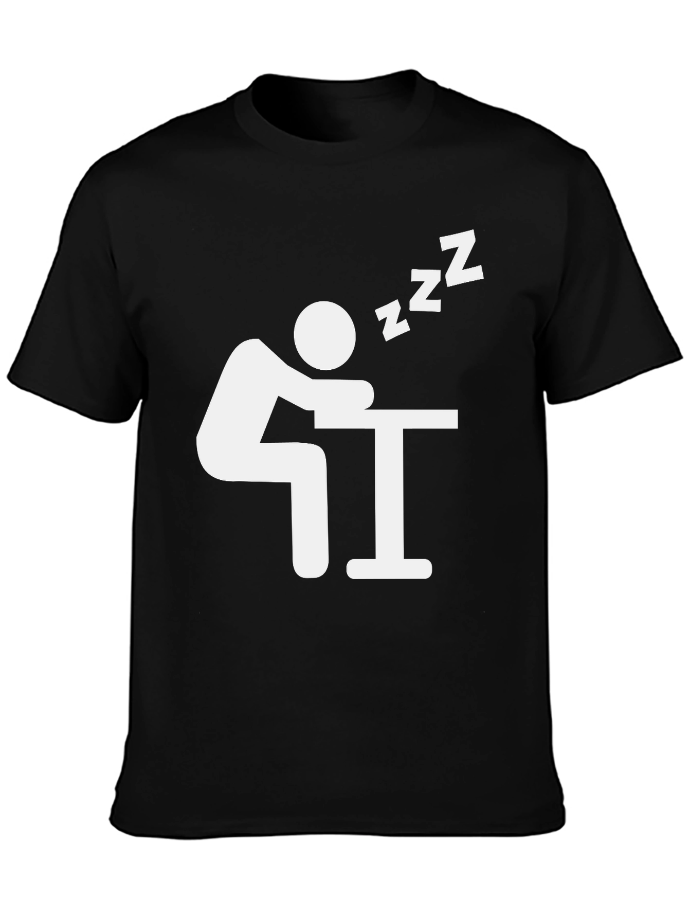 Nap Time T-Shirt - Black Crew Neck Tee