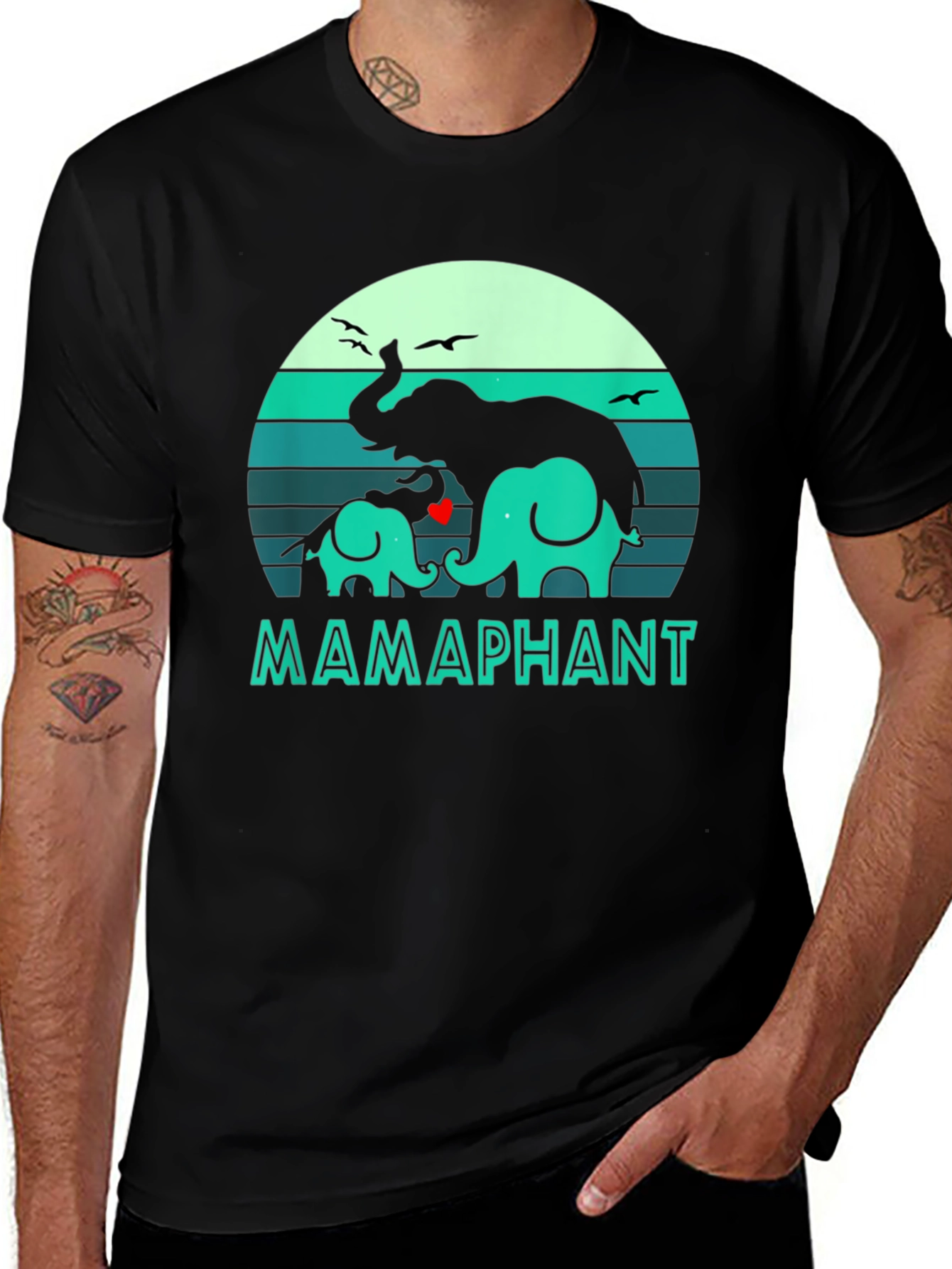 MAMAPHANT Graphic T-Shirt - Cute Elephant Design