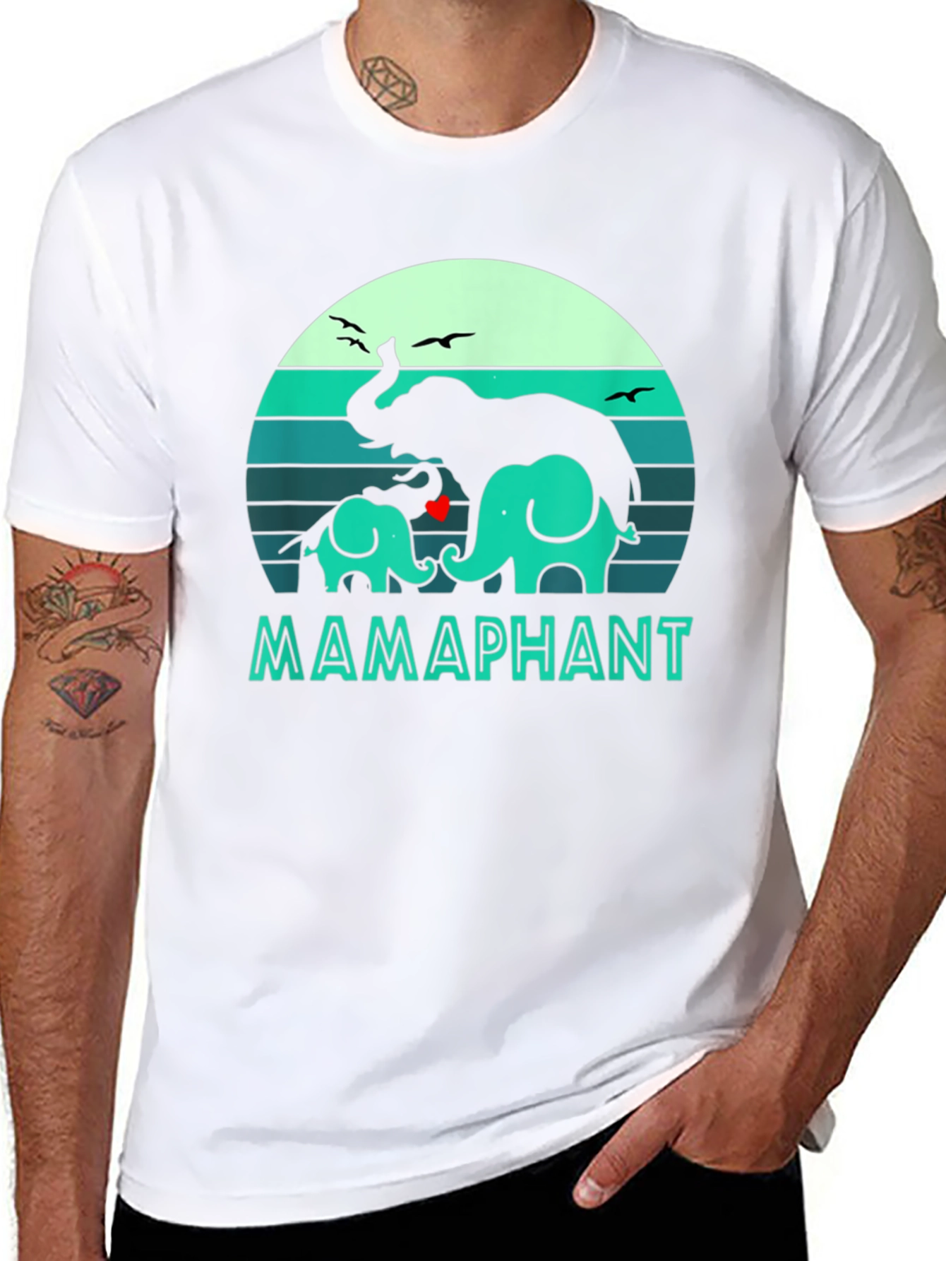 MAMAPHANT Graphic T-Shirt - Cute Elephant Design