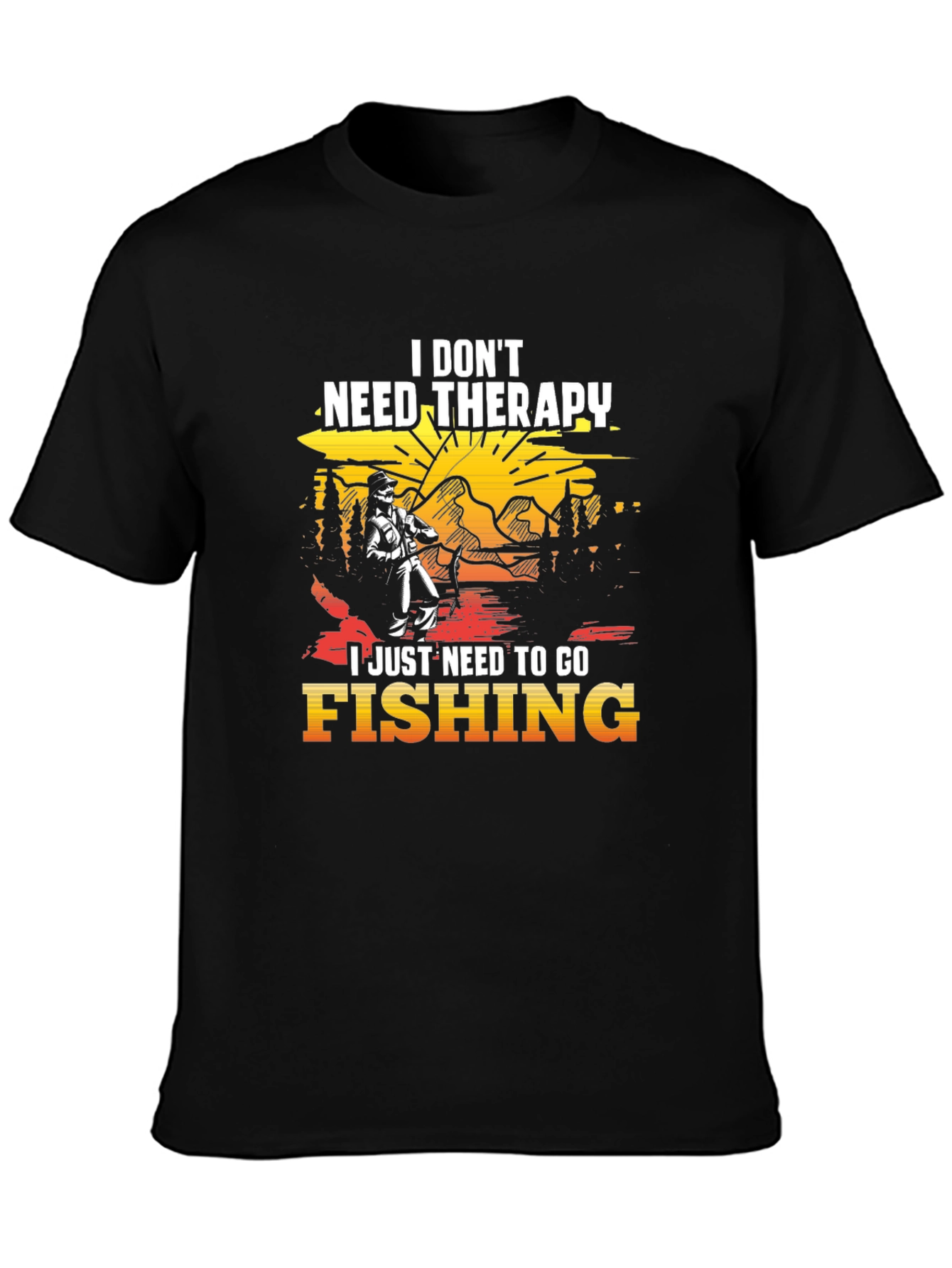 Fishing Therapy T-Shirt - Relax and Fish