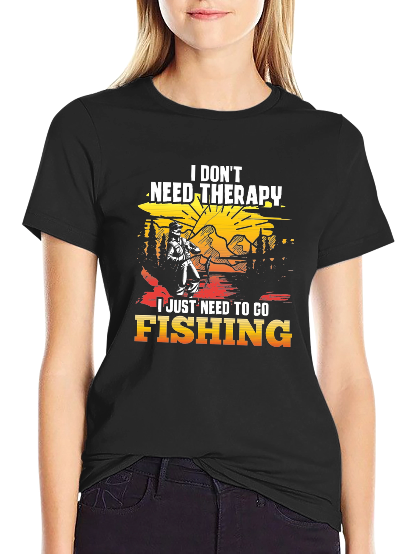 Fishing Therapy T-Shirt - Relax and Fish