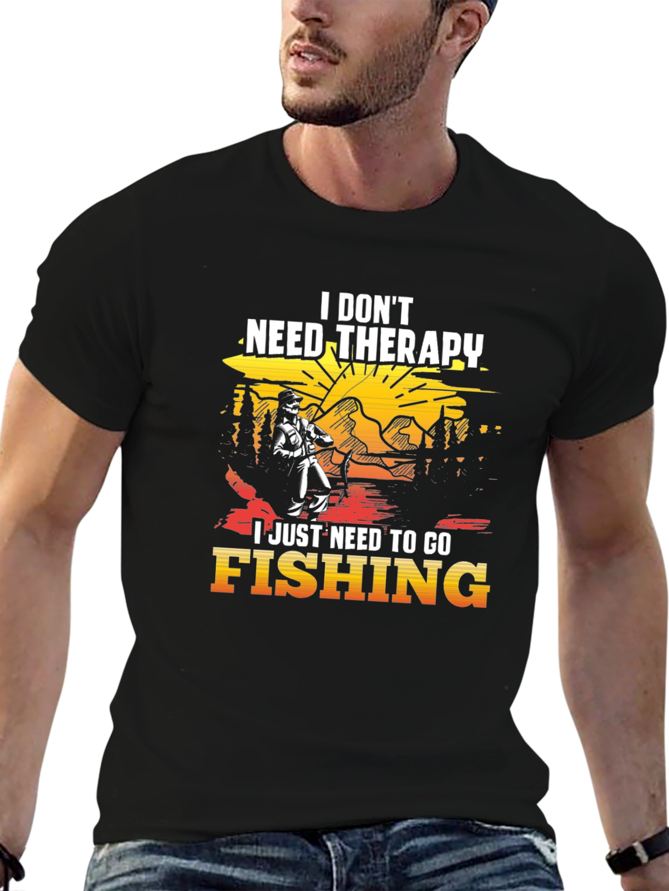 Fishing Therapy T-Shirt - Relax and Fish