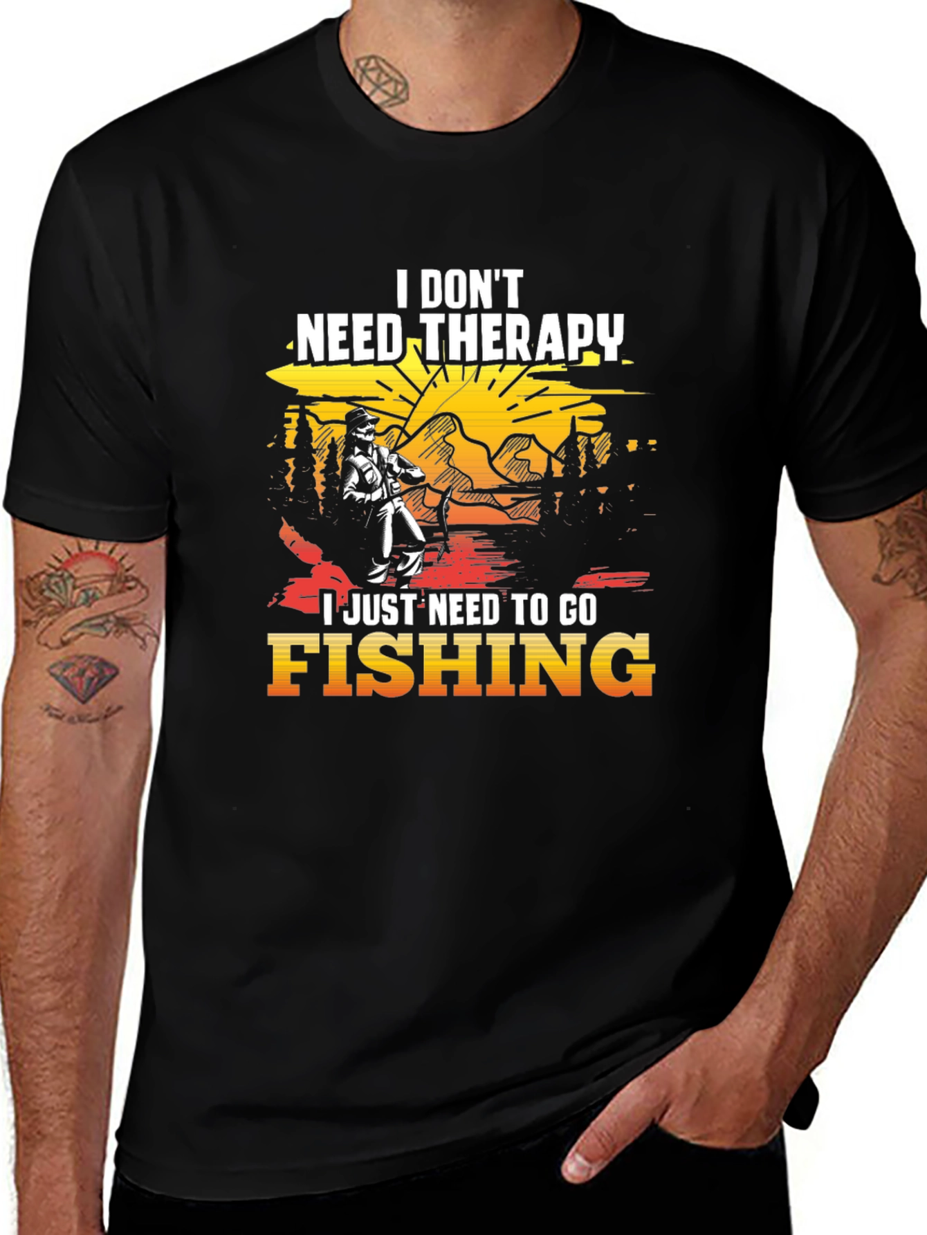 Fishing Therapy T-Shirt - Relax and Fish