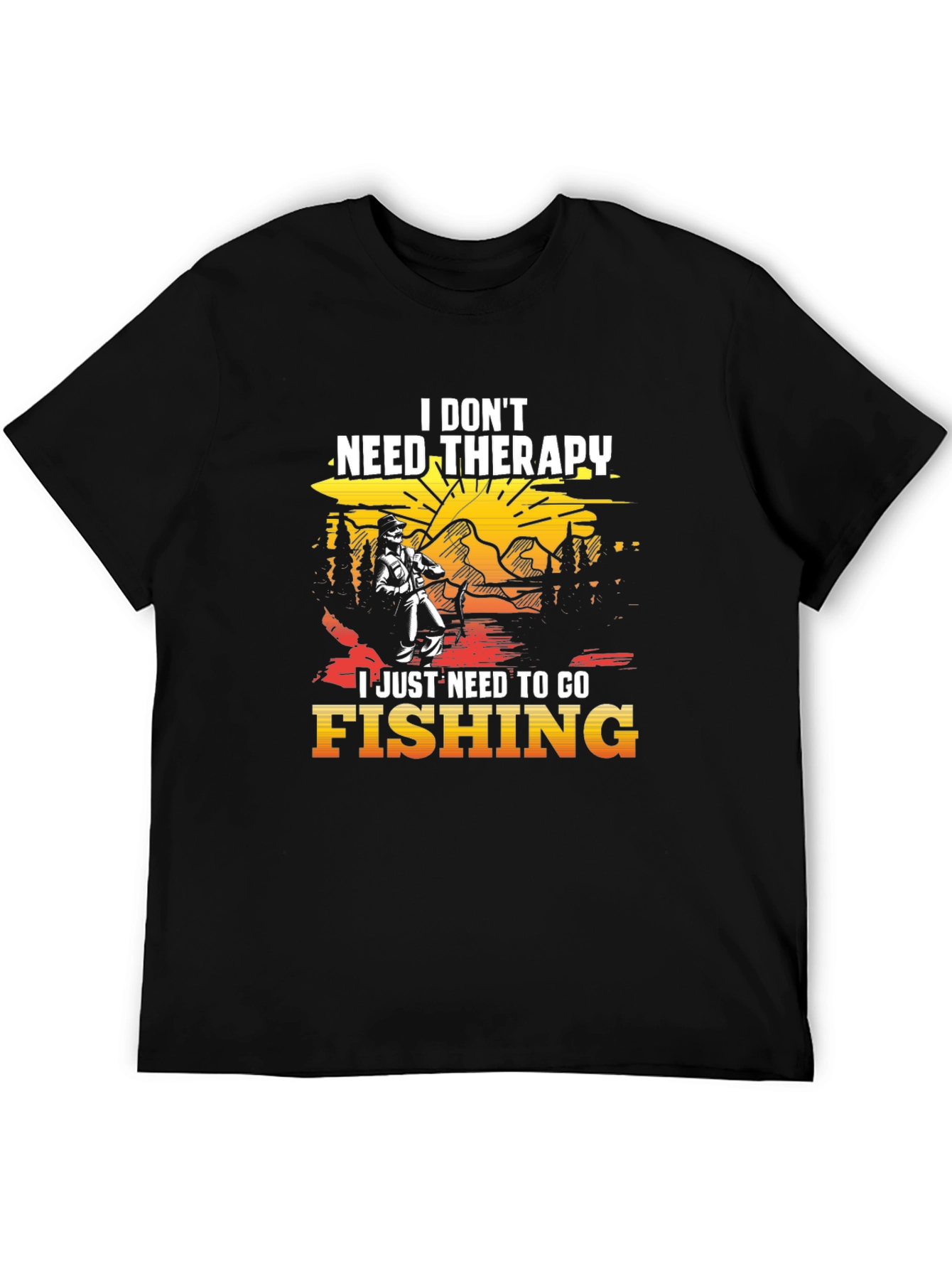 Fishing Therapy T-Shirt - Relax and Fish