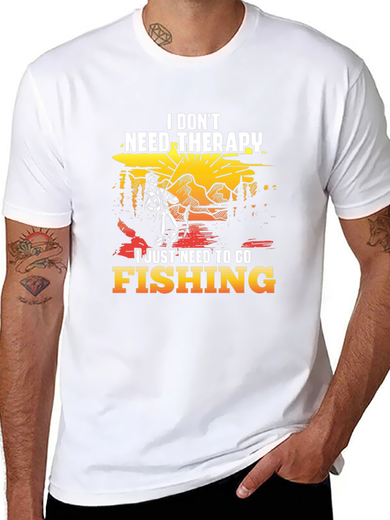 Fishing Therapy T-Shirt - Relax and Fish