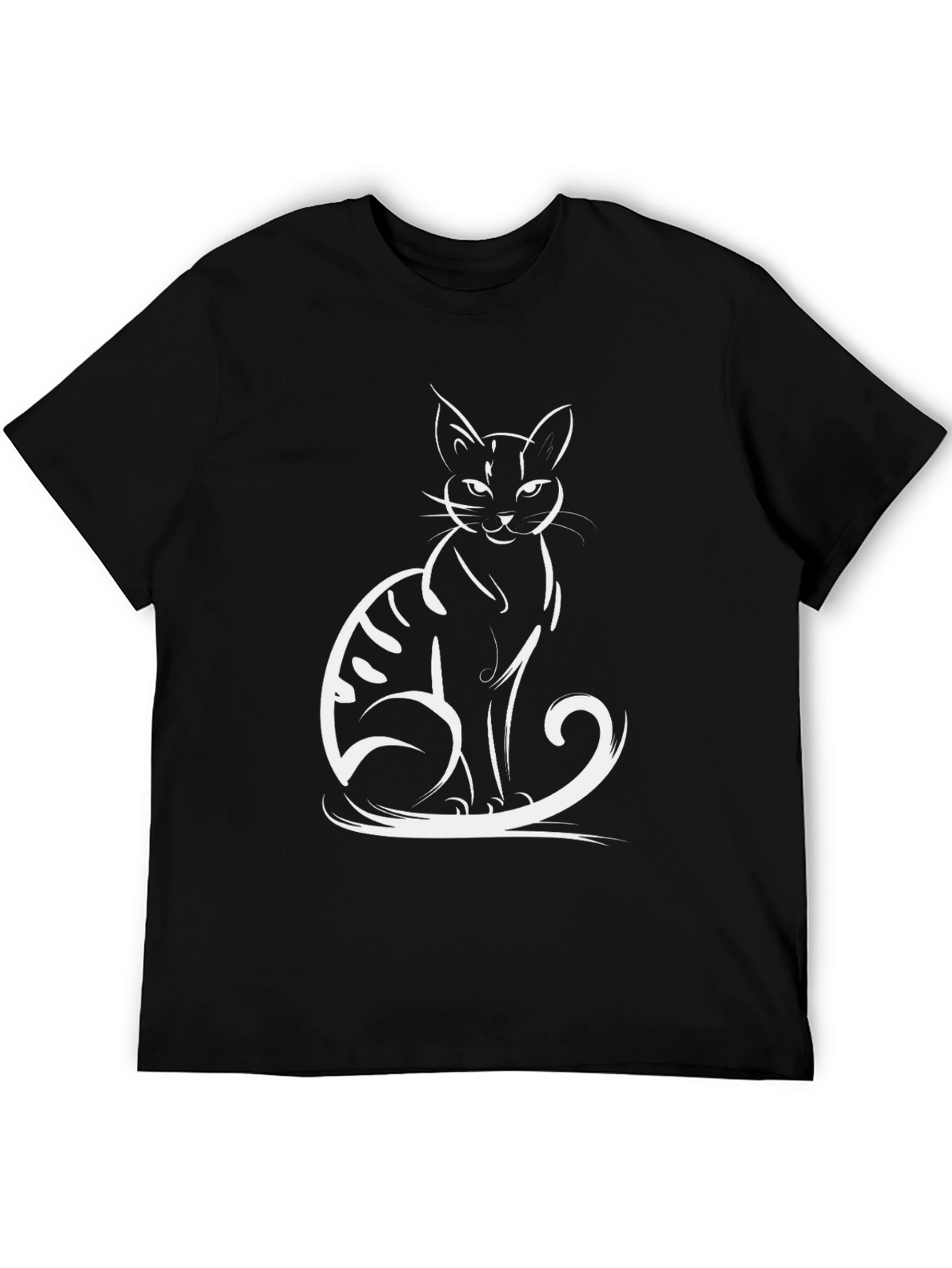 Cool Cat Graphic Tee - Black