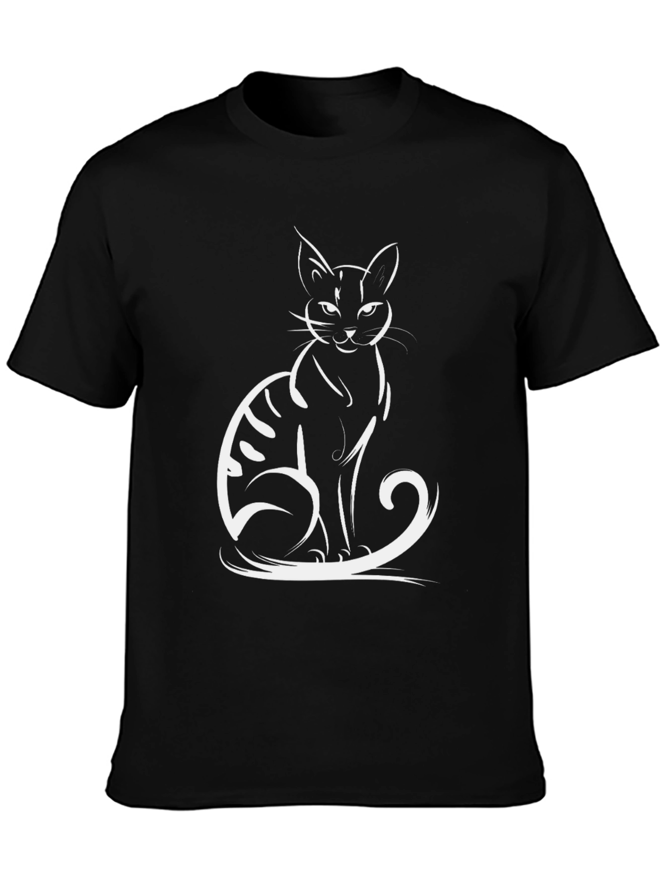 Cool Cat Graphic Tee - Black