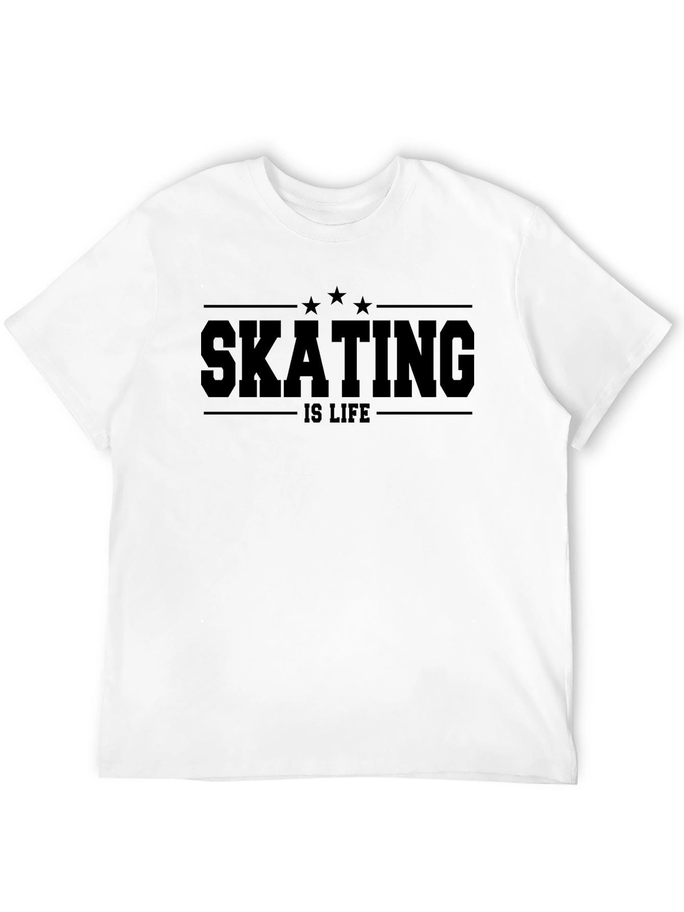 Skating is Life Black Graphic Tee