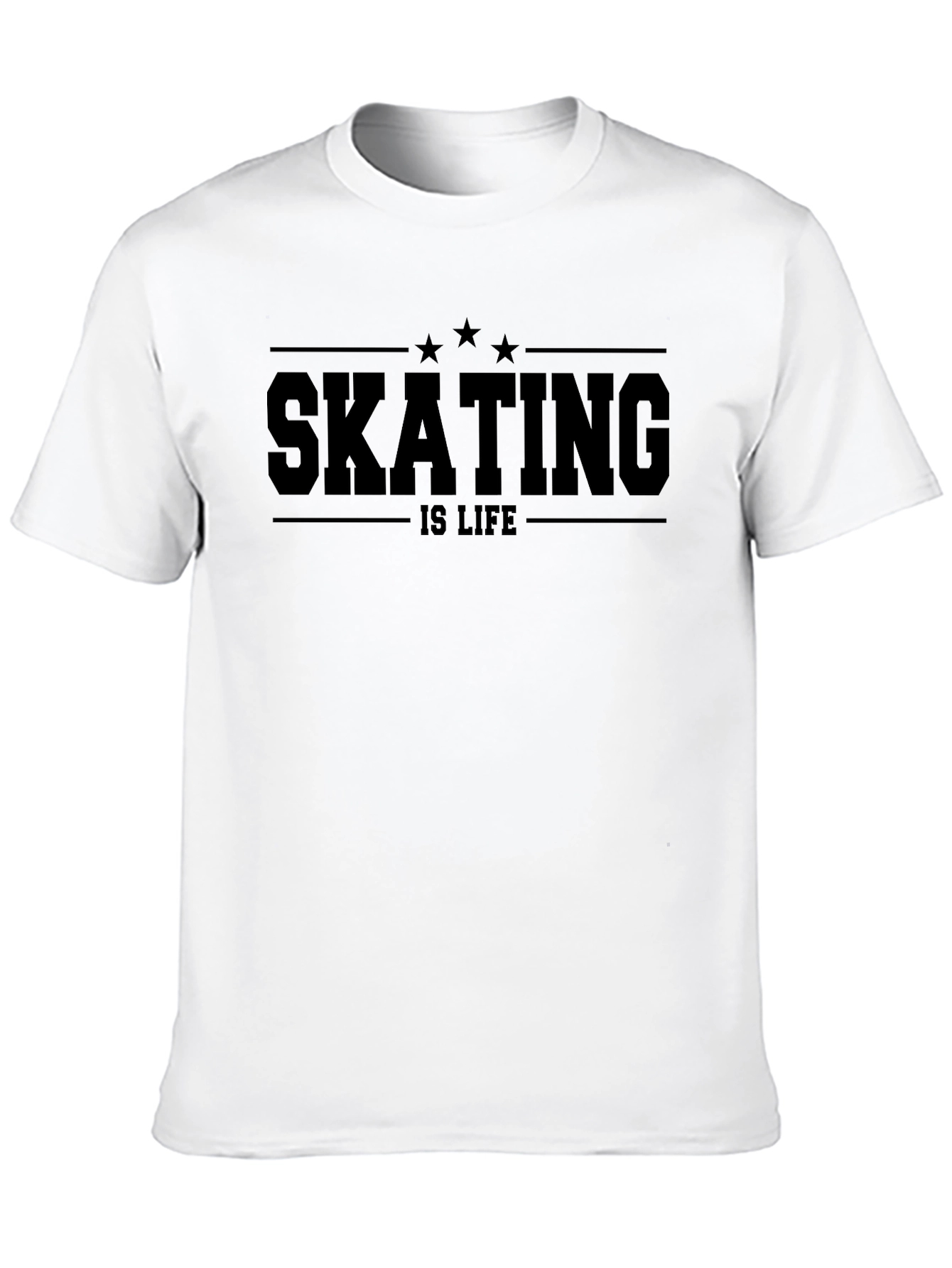 Skating is Life Black Graphic Tee
