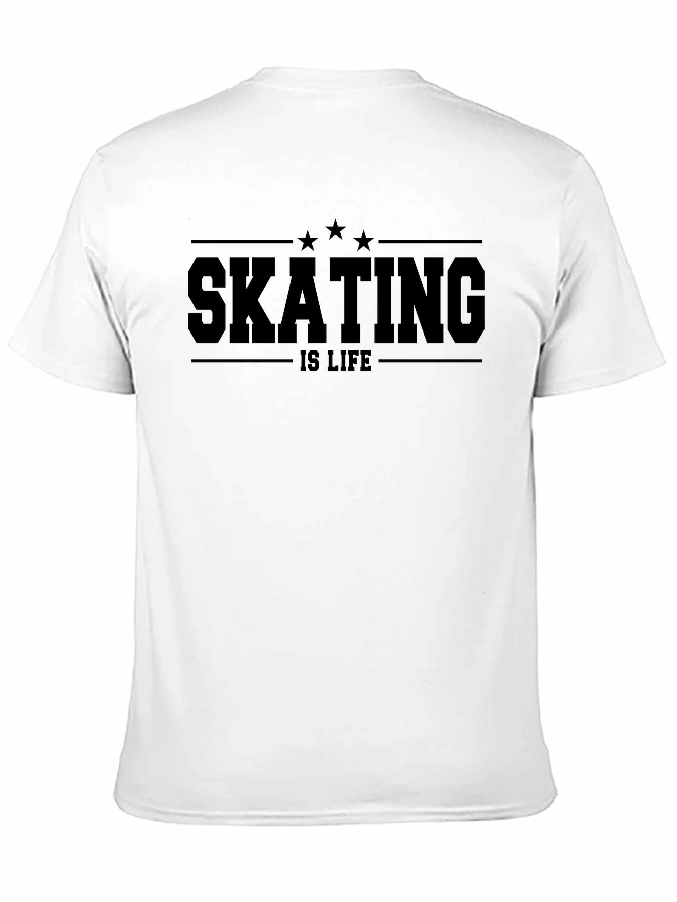 Skating is Life Black Graphic Tee