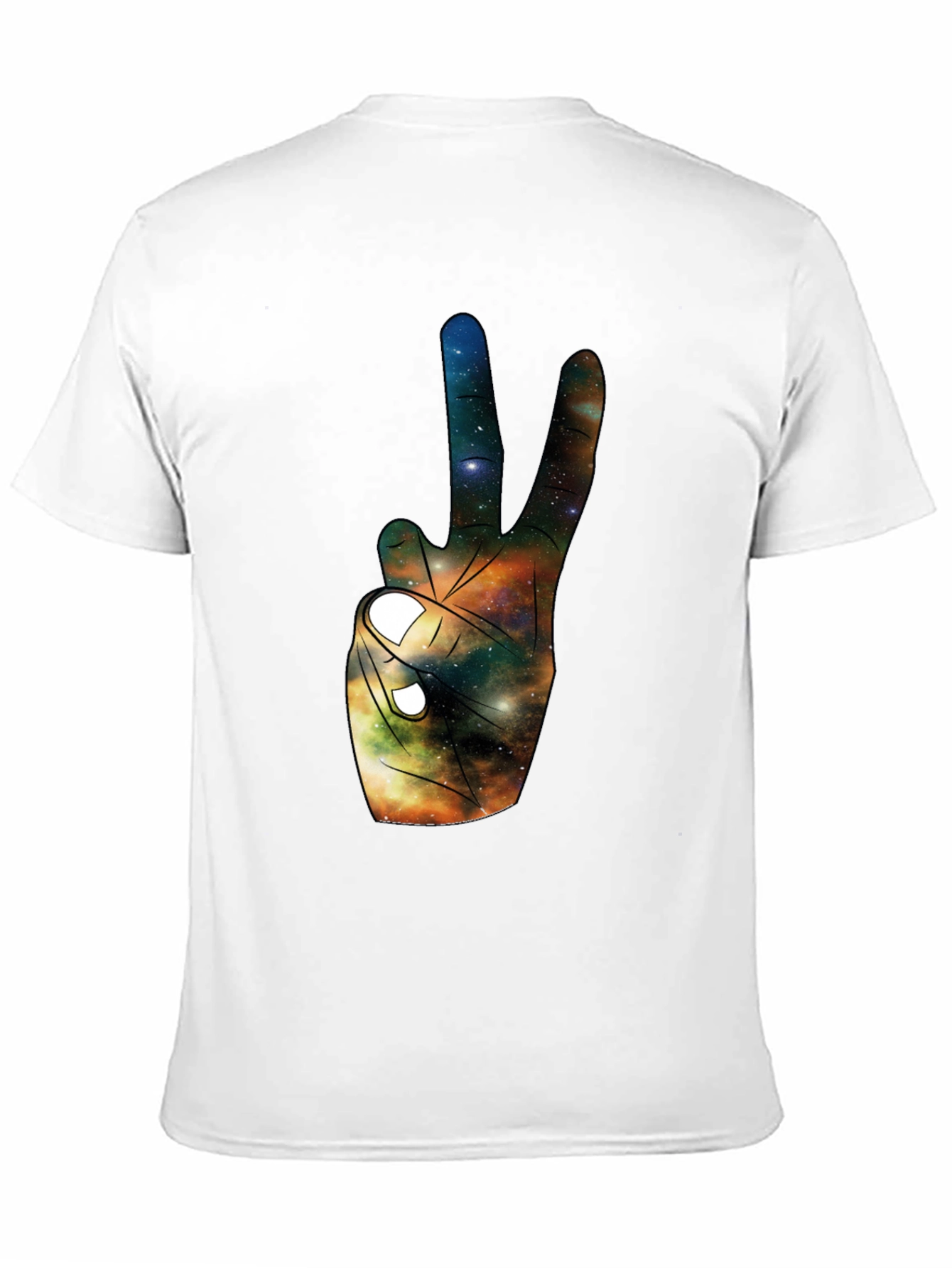 Galaxy Peace Sign Black T-Shirt
