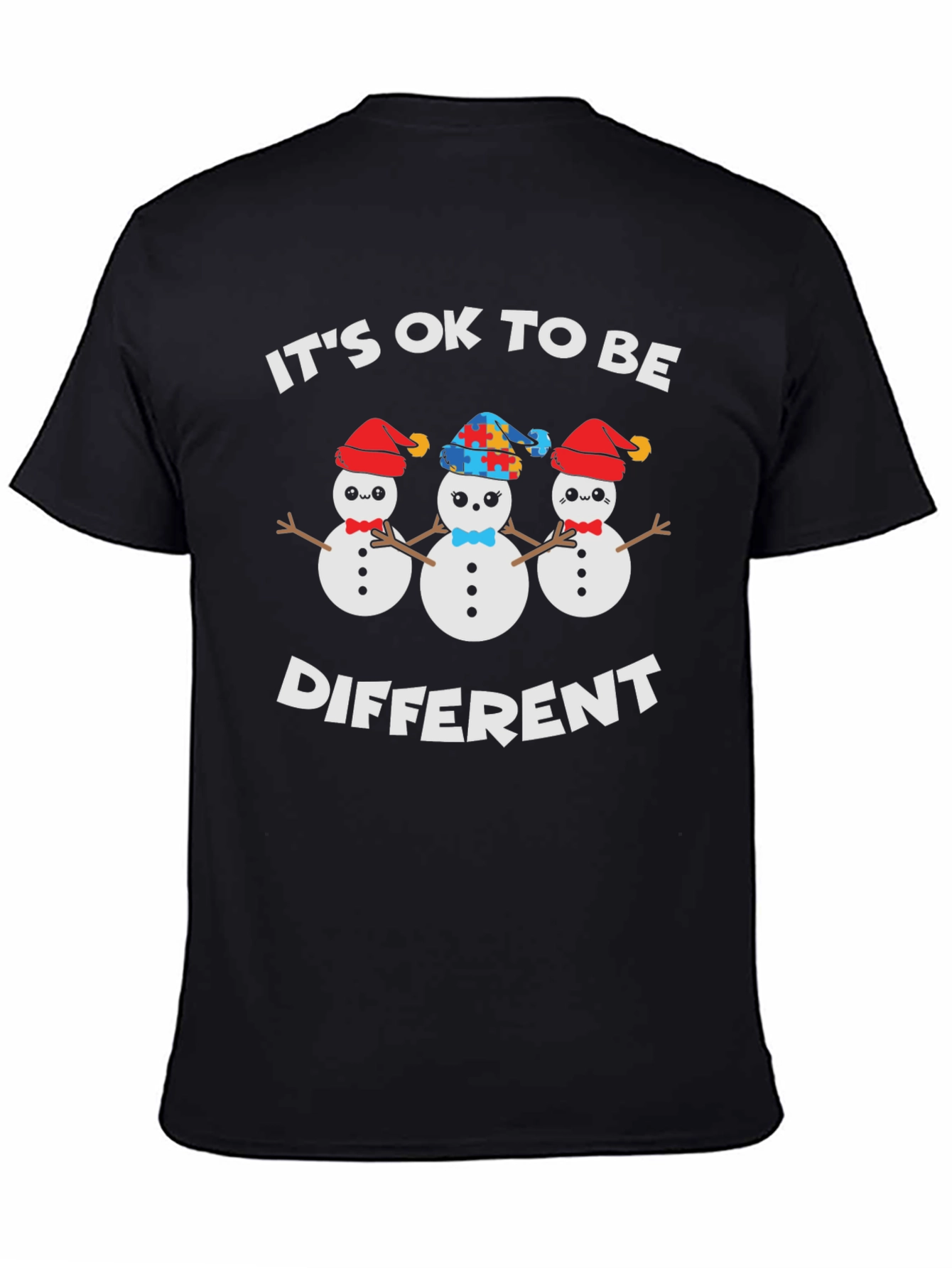 Be Different Snowmen T-Shirt: Autism Awareness Tee