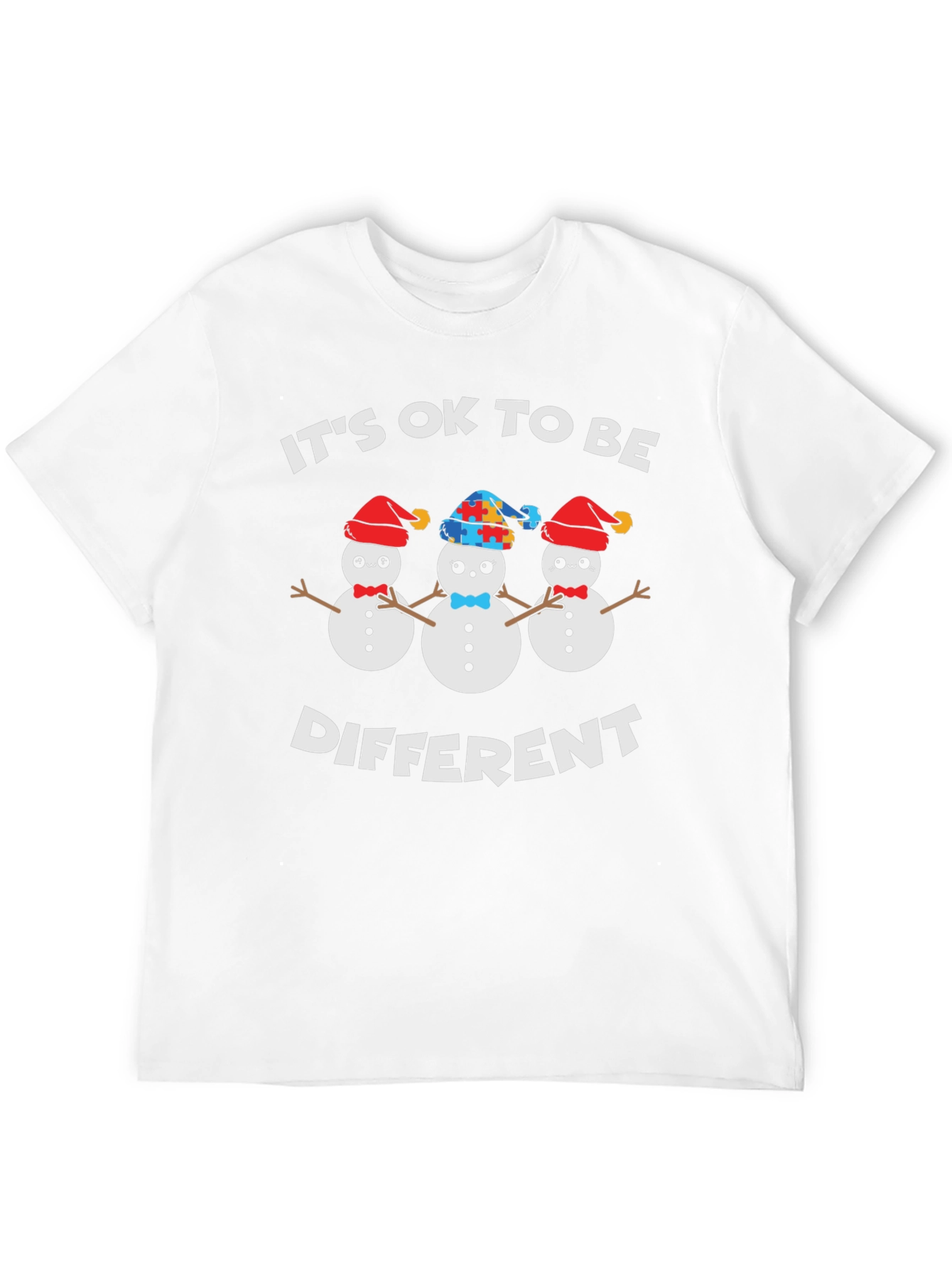 Be Different Snowmen T-Shirt: Autism Awareness Tee