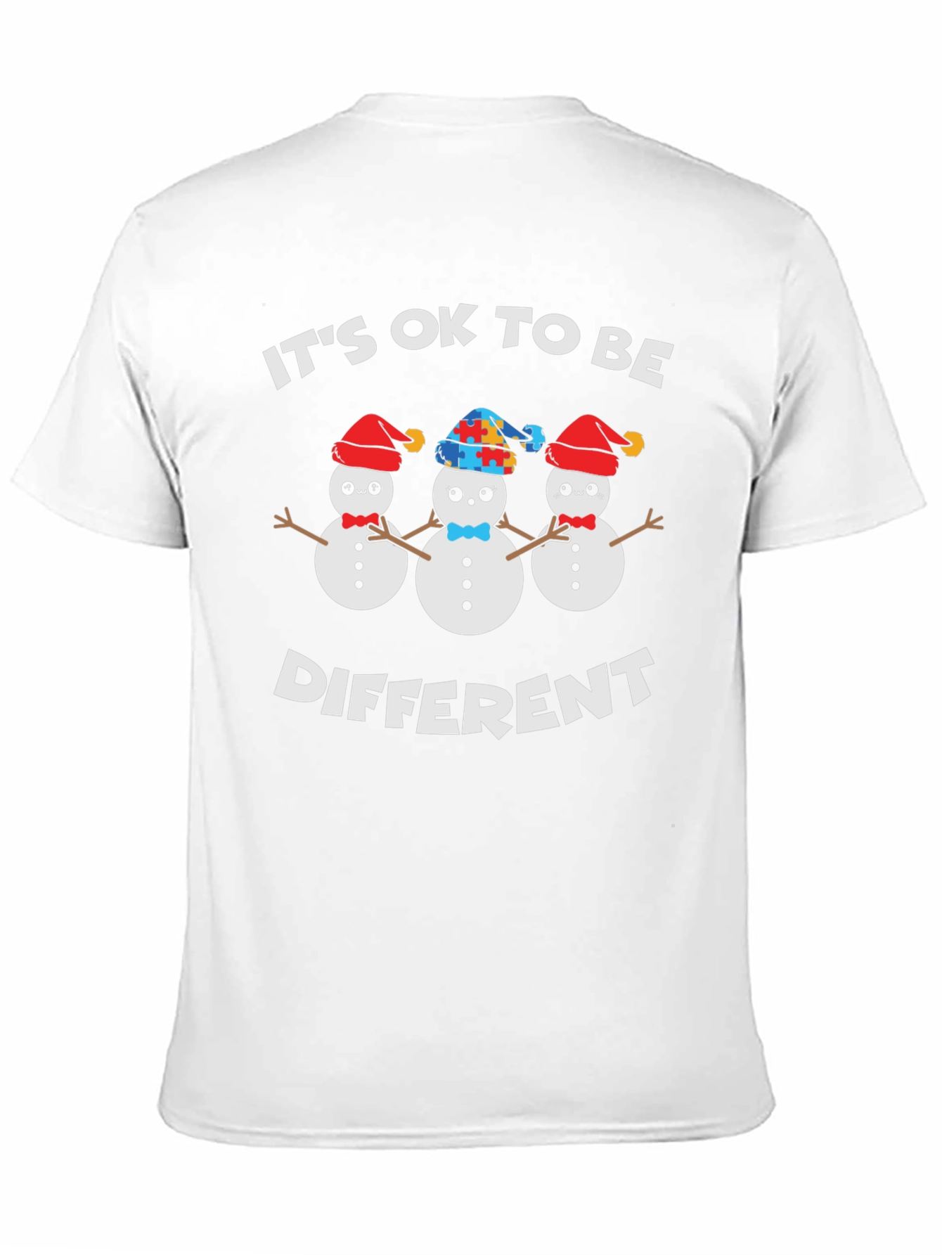 Be Different Snowmen T-Shirt: Autism Awareness Tee